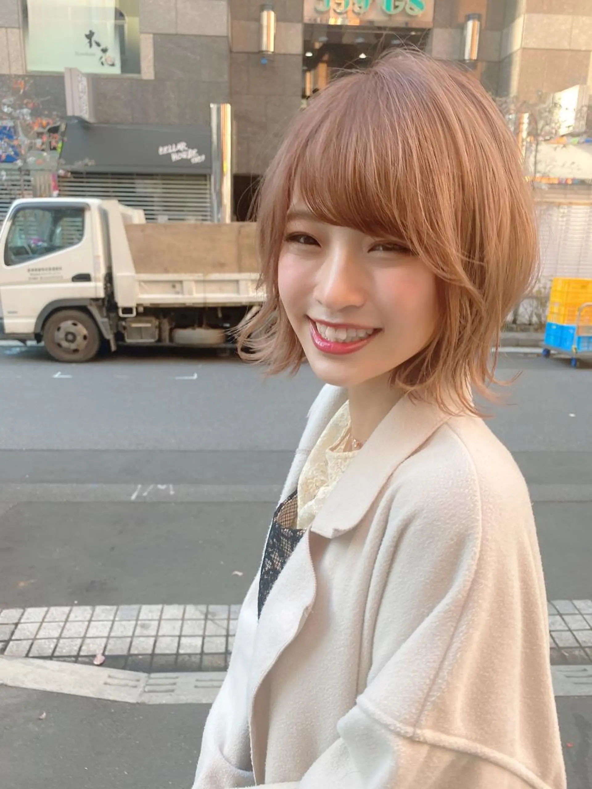 ショート カラー ボブ韓国風レイヤー 髪質改善/畠中ケントのヘアスタイル