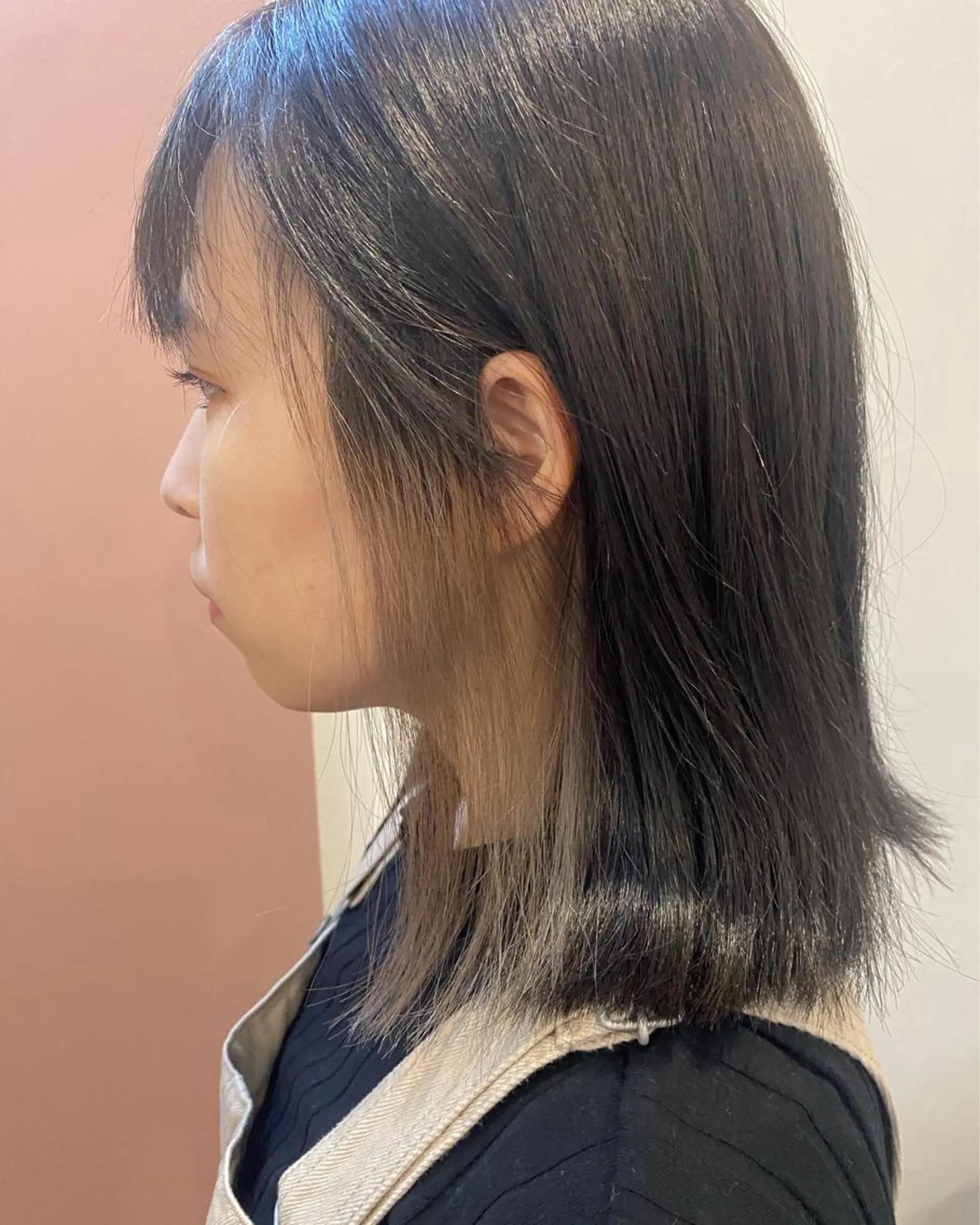ミディアム カラー イヤリングカラー カット ヘアカラー トリートメント pep所属・pep natsumiのヘアスタイル
