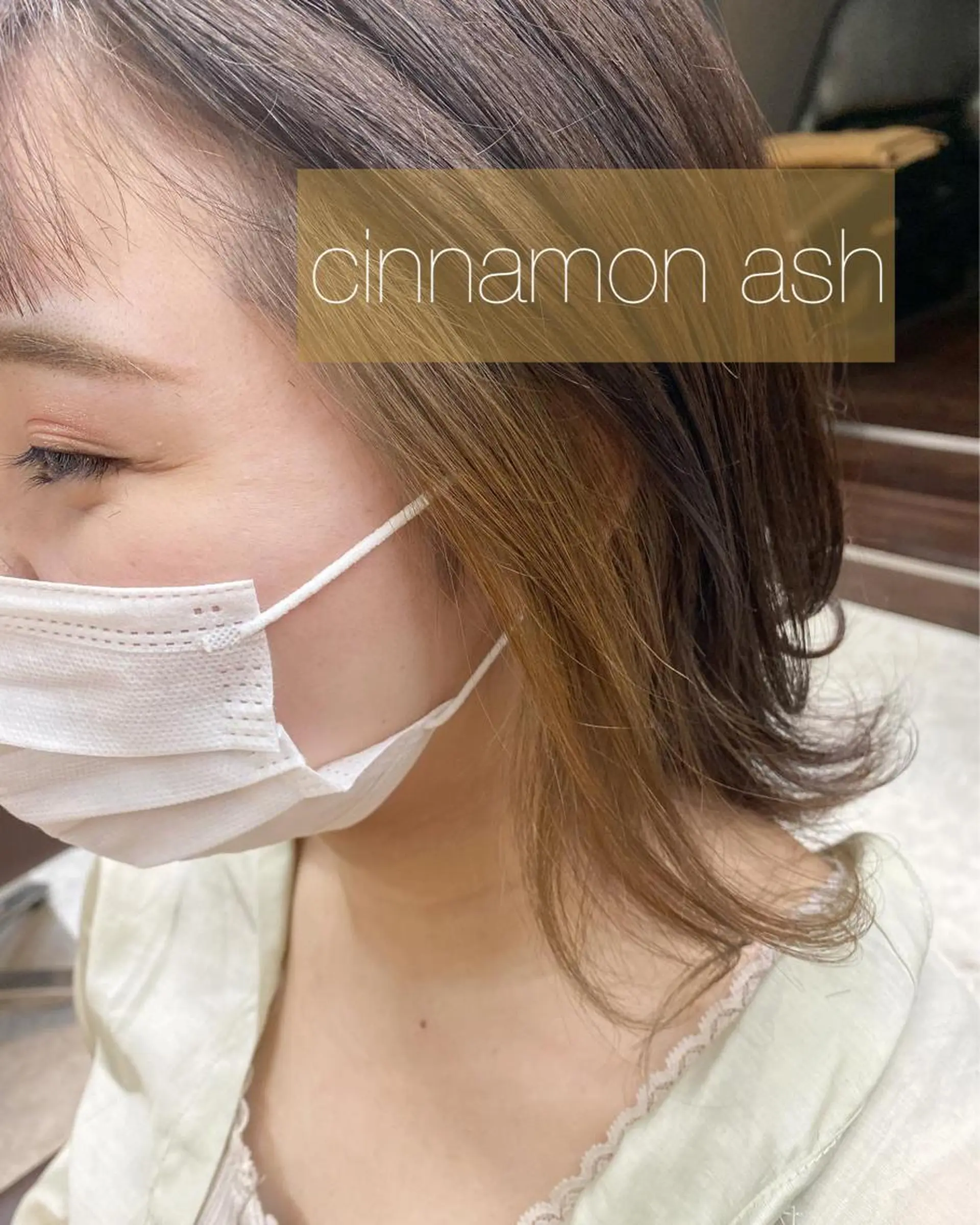 ミディアム カラー ブリーチ 後藤紗英/髪質改善 /オリーブベージュのヘアスタイル