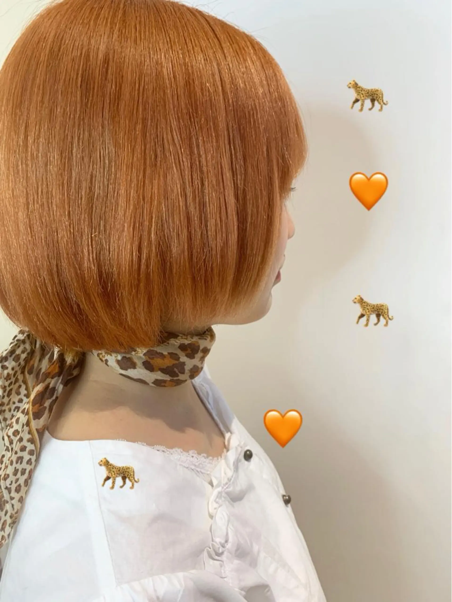 ミディアム カラー ヘアアレンジ オレンジ EMANON新宿東口所属・新宿駅近♡ ♡個室♡三都季🌜のヘアスタイル