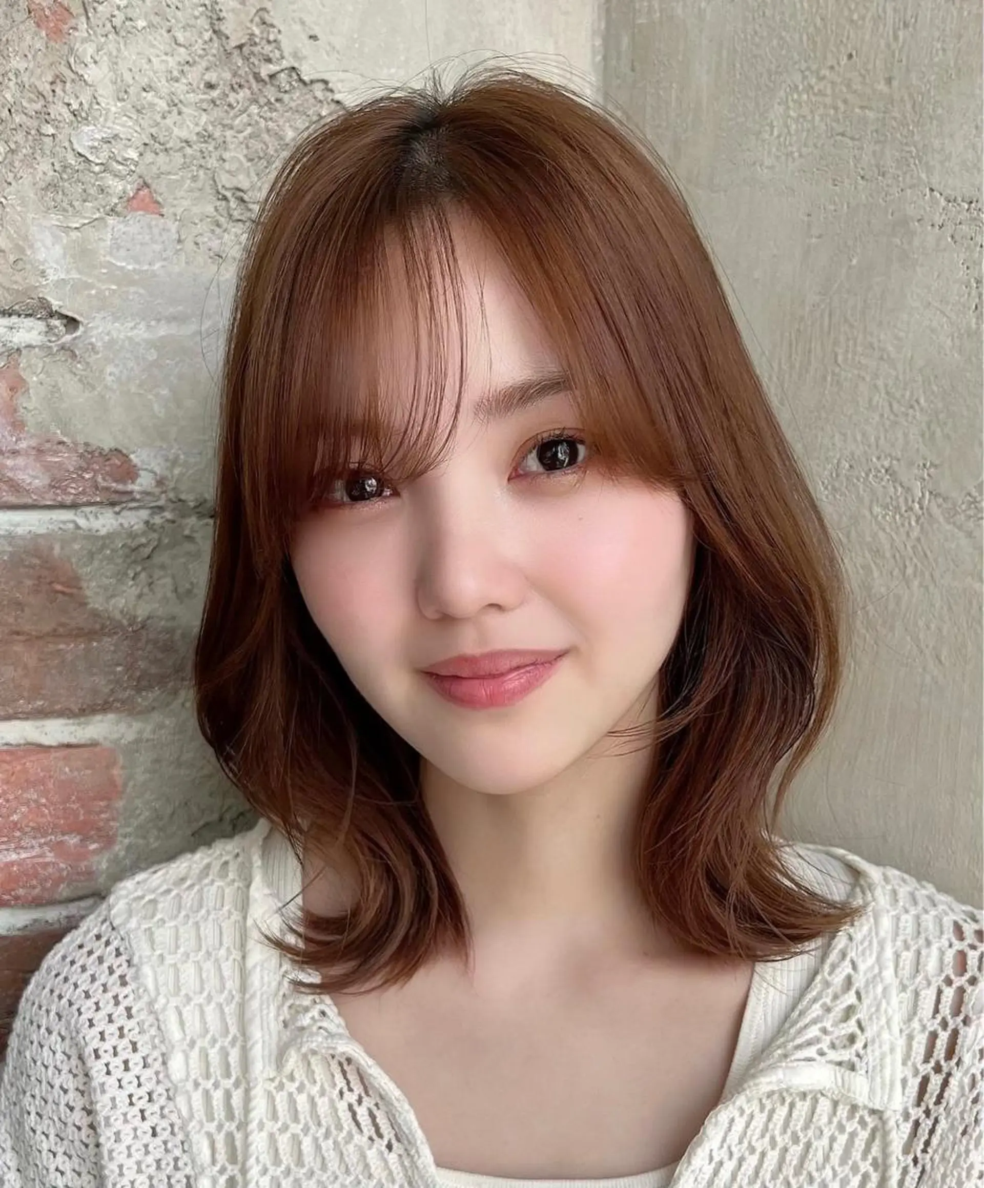 ミディアム ミディアムレイヤー くびれヘア レイヤーカット カット ヘアカラー トリートメント 🧡くびれヘア/前髪 顔周り🧡久原結衣のヘアスタイル