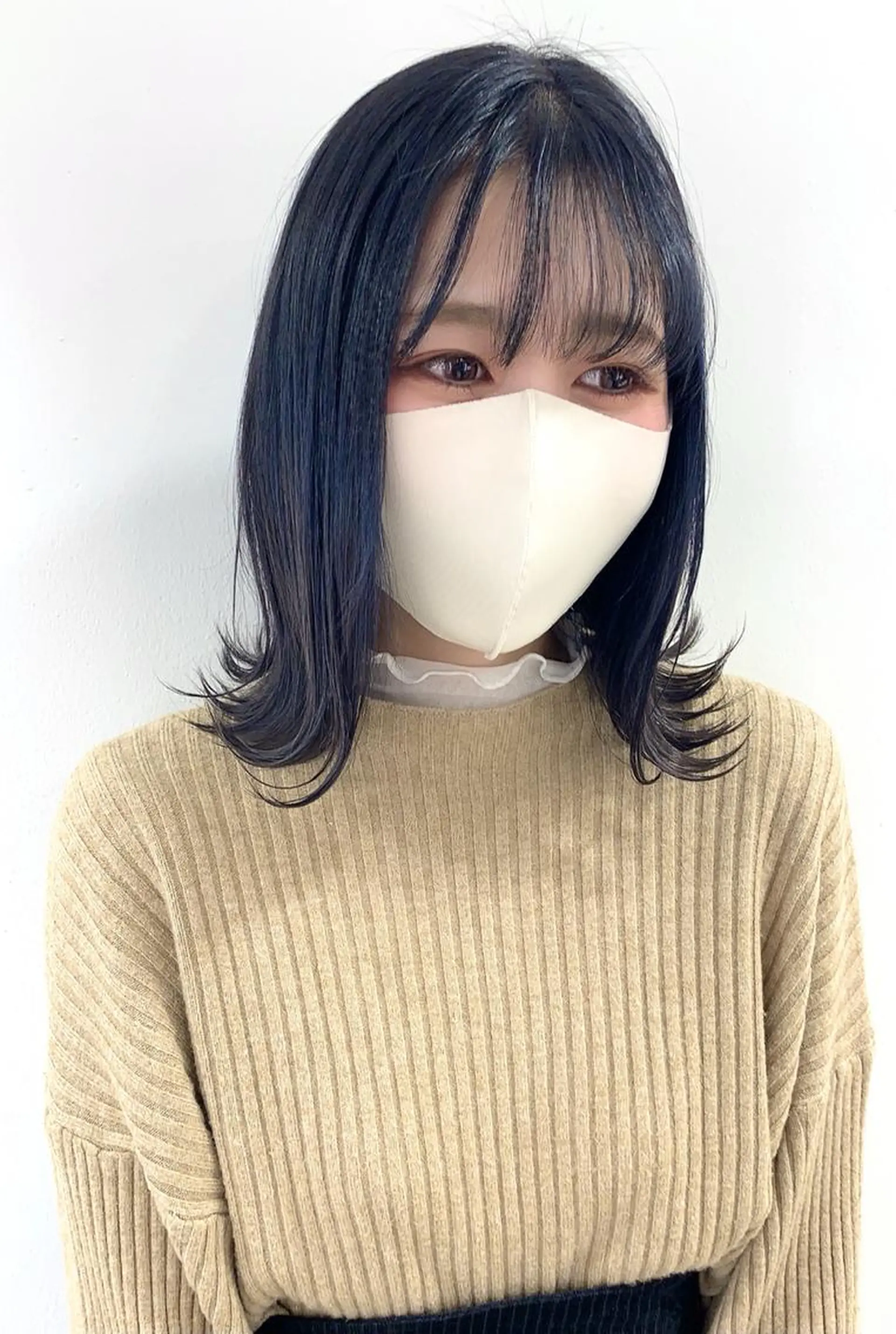 ミディアム カラー ブルーカラー 透明感カラー ヘアカラー トリートメント 山下恋佳/矢場町/ ブリーチ/ショートのヘアスタイル