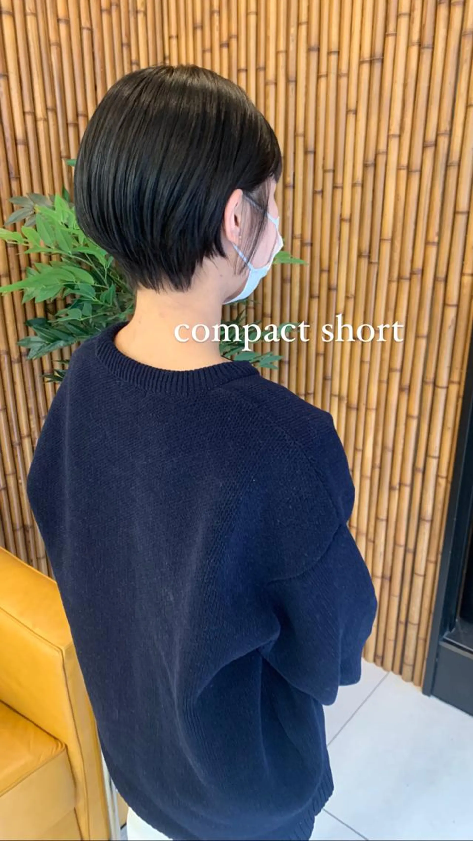ショート カラー 黒髪 ブルーカラー ブルーブラック ショートヘア カット トリートメント 山下恋佳/矢場町/ ブリーチ/ショートのヘアスタイル