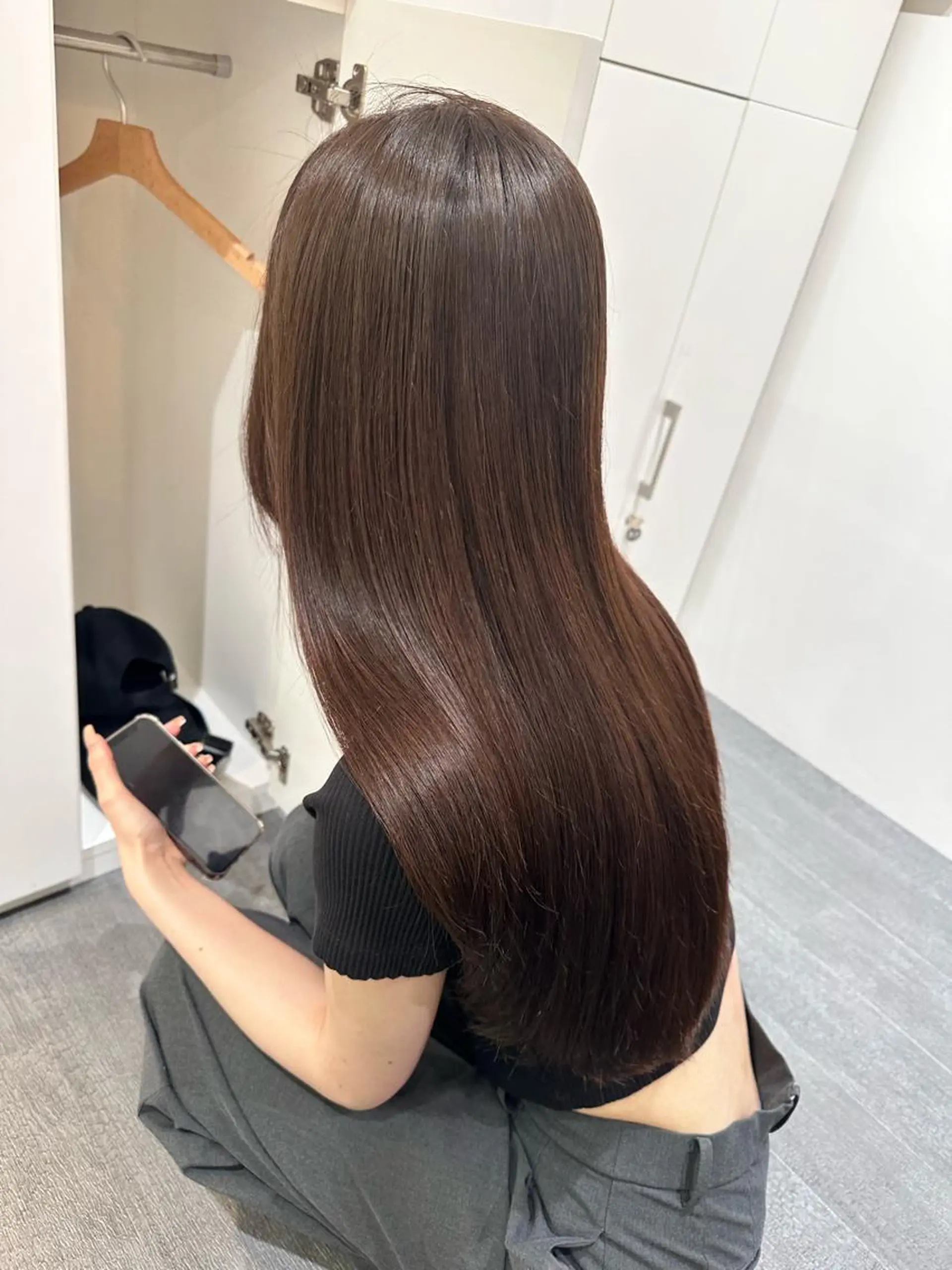 ロング カット ヘアカラー 梅田ハイトーン チダ ヒナノのヘアスタイル