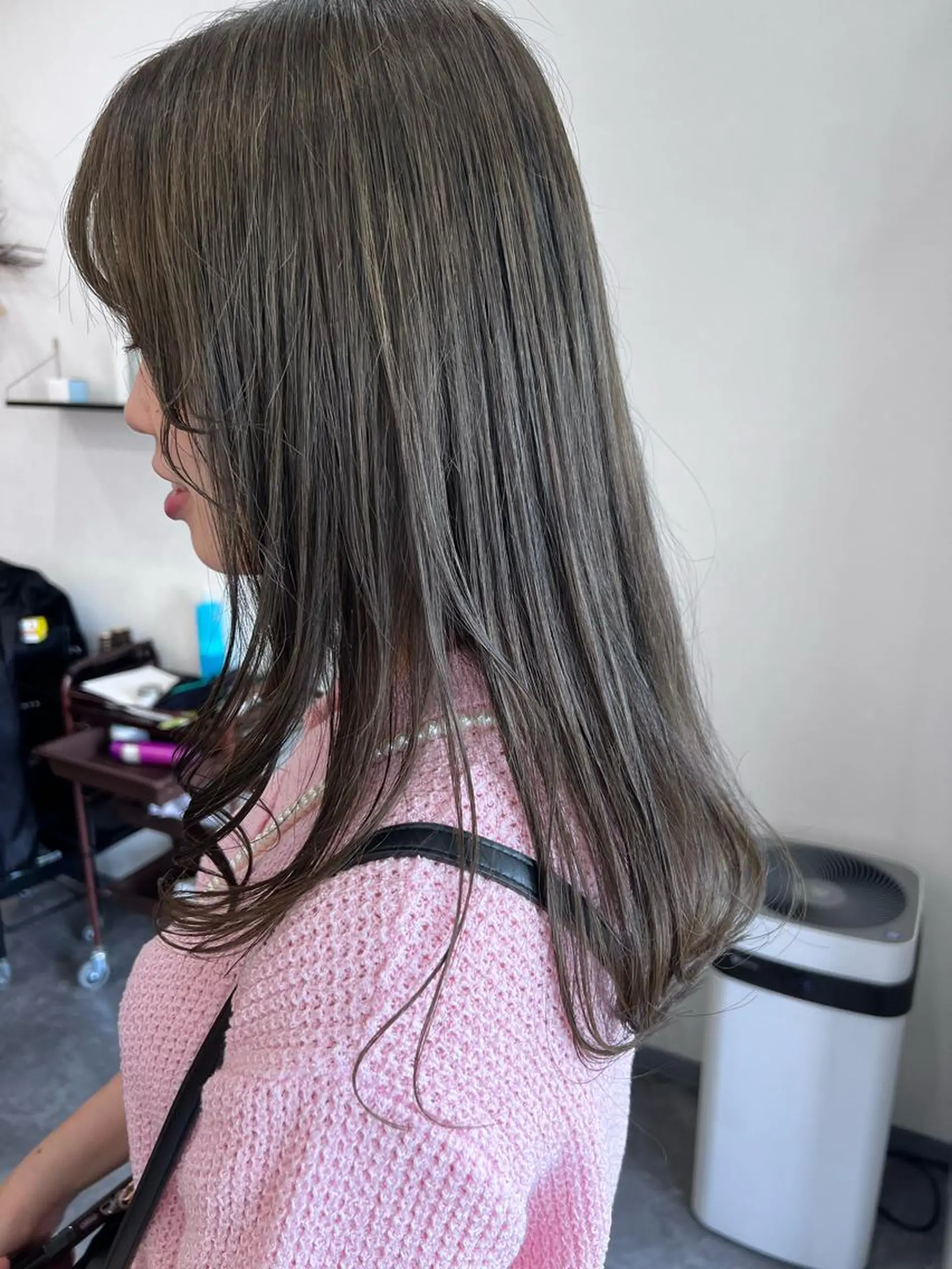 ロング カラー ショートボブ バレイヤージュ ブリーチ ケアブリーチ 透明感カラー hair terrace M所属・村岡 芽衣のヘアスタイル