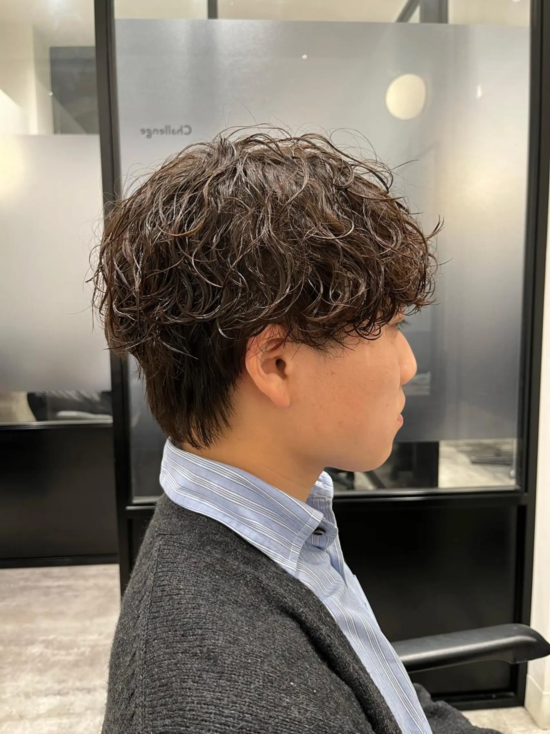ショート パーマ メンズ カット パーマ トリートメント 店舗移動します ご連絡くださいESAのヘアスタイル