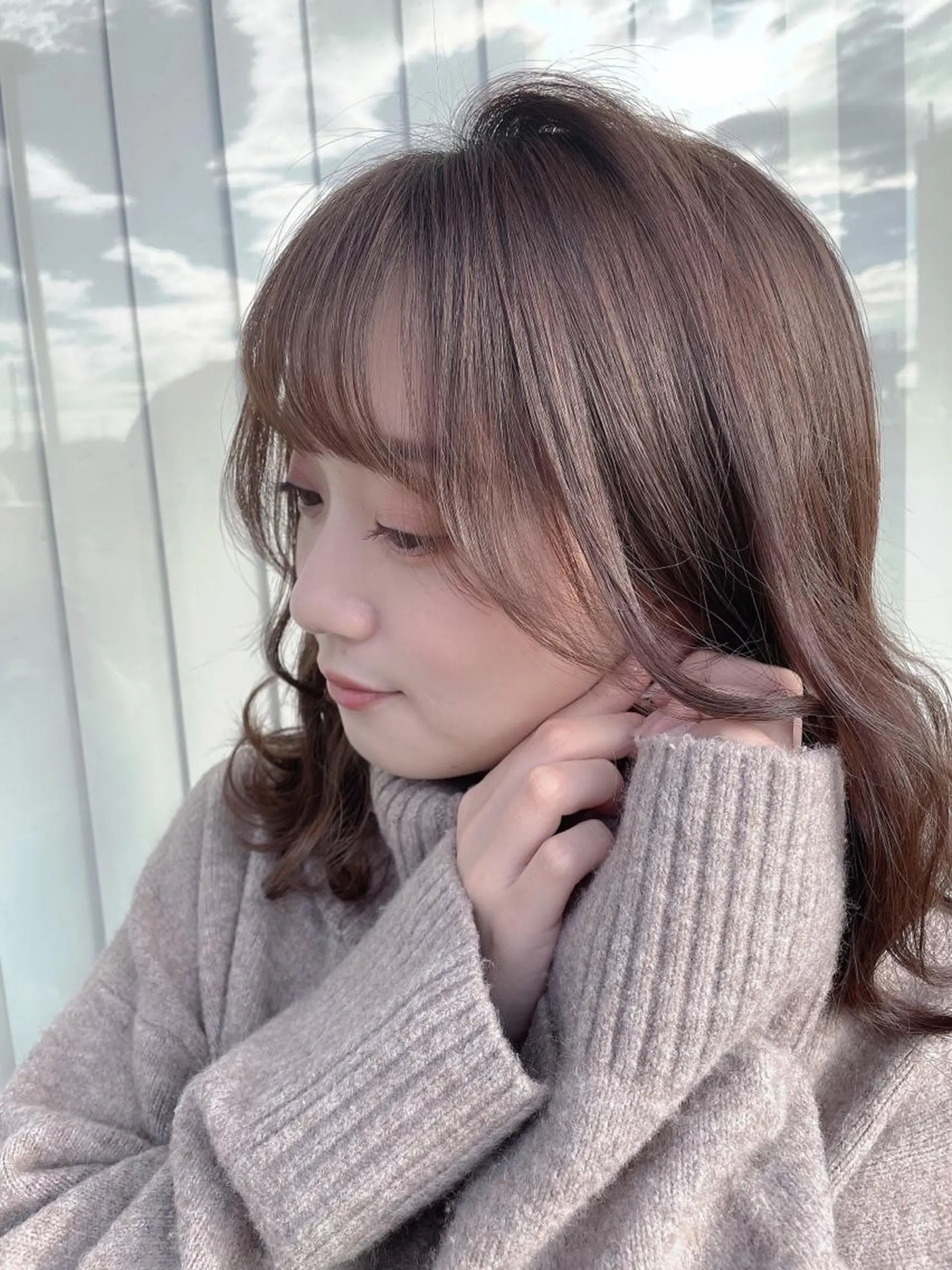 セミロング カラー セミロングパーマ ブリーチ ダブルカラー 縮毛矯正 池袋髪質改善 タニグチのヘアスタイル