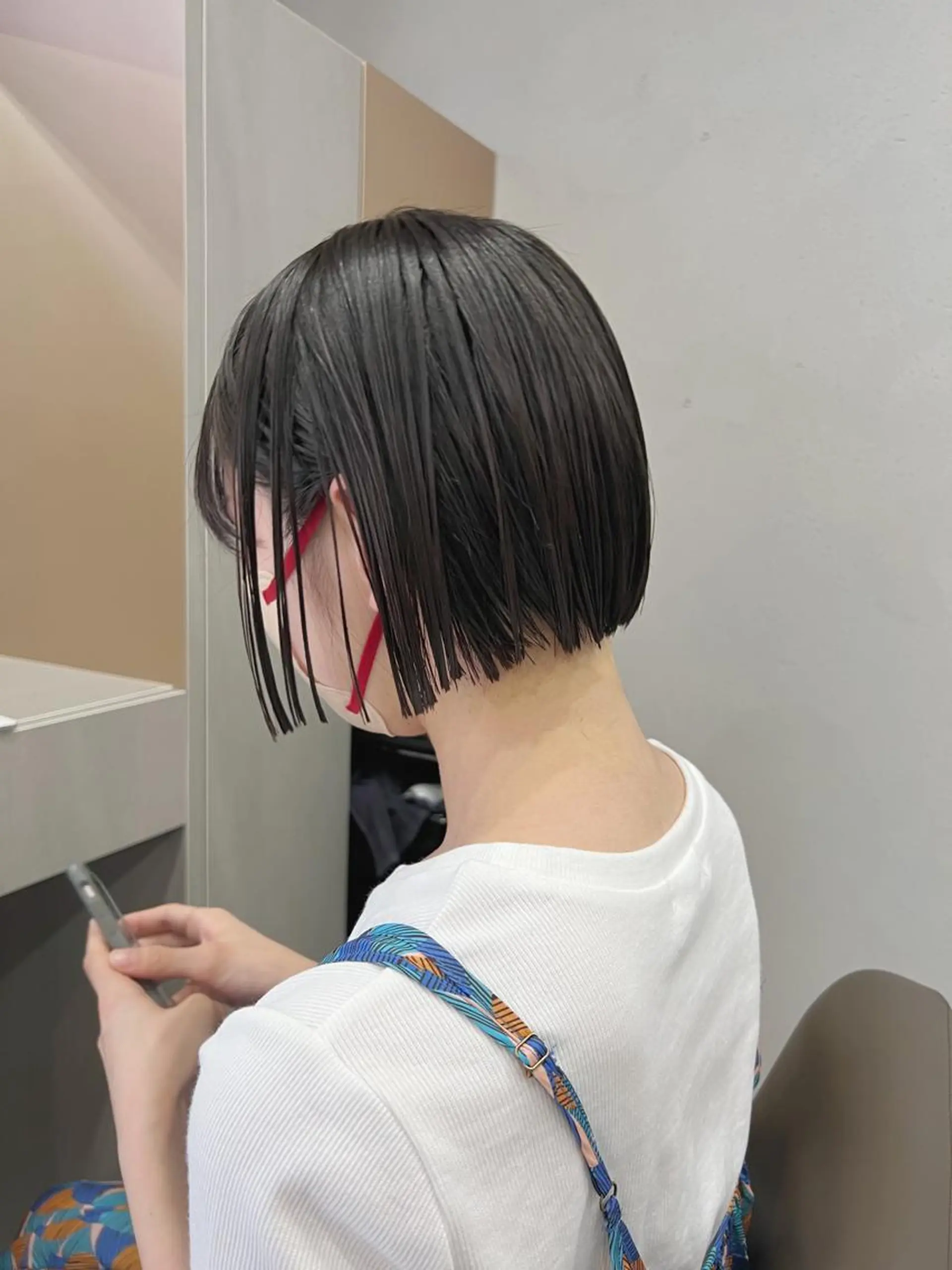 ショート カラー ボブパーマコテ巻き風 パーマNo1深江秀平のヘアスタイル