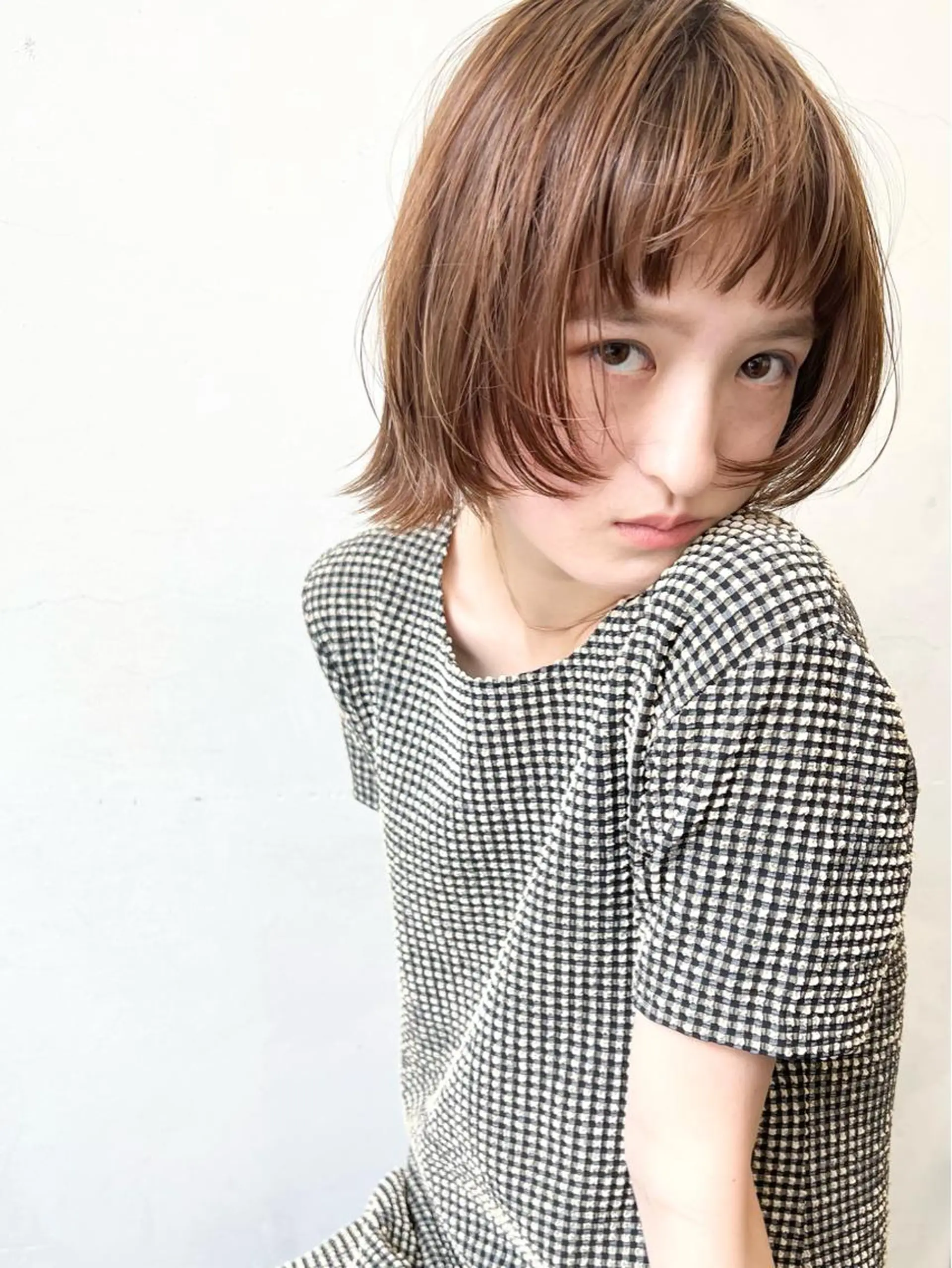 ミディアム カラー ヘアアレンジ ボブ ウルフカット カット ヘアカラー トリートメント HARU//原宿🤍 リピート率NO.1のヘアスタイル