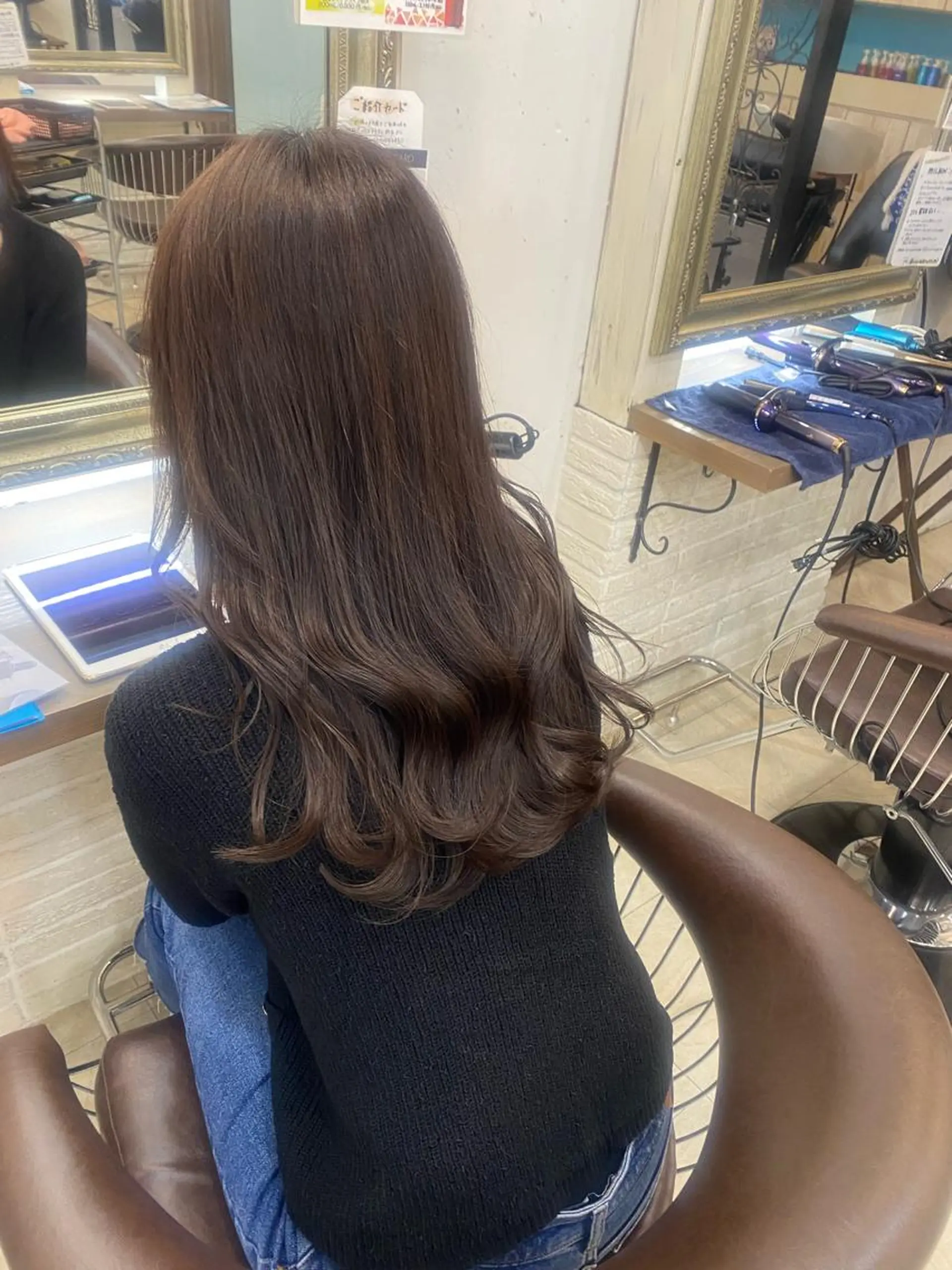 ロング カラー パーマ ヘアアレンジ 立川🤍韓国ヘア/ レイヤー🇰🇷🖤のヘアスタイル