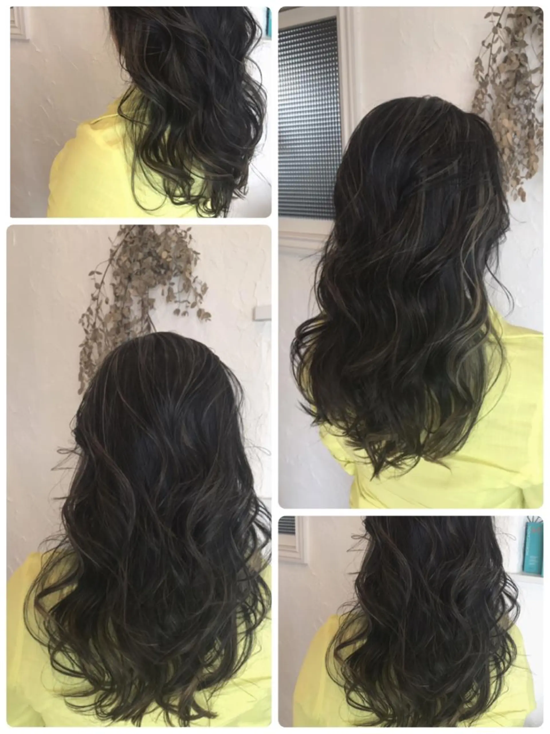 セミロング カラー パーマ ヘアアレンジ ハイライトカラー ハイライト 美容室 ソンリエのヘアスタイル