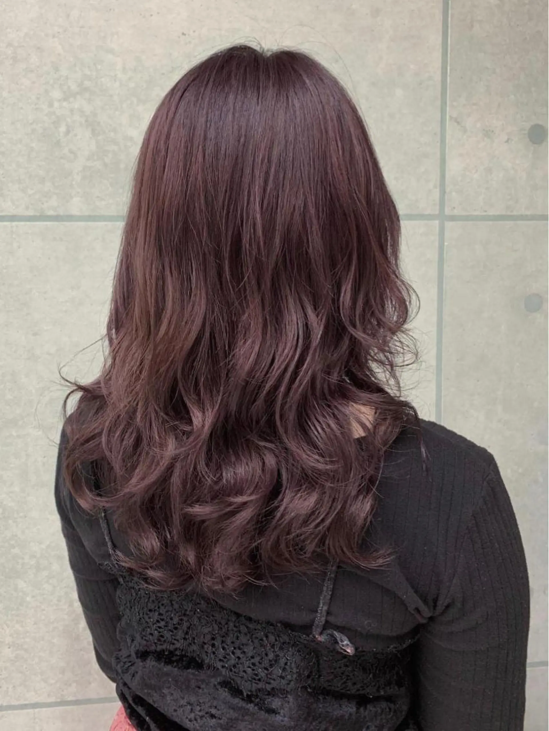 ロング カラー アディクシーカラー グレージュ ラベンダーカラー ラベンダーグレージュ ラベンダーグレー ヘアカラー トリートメント neaf【六本木】所属・韓国/愛されレイヤー 六本木/yuri🎀のヘアスタイル