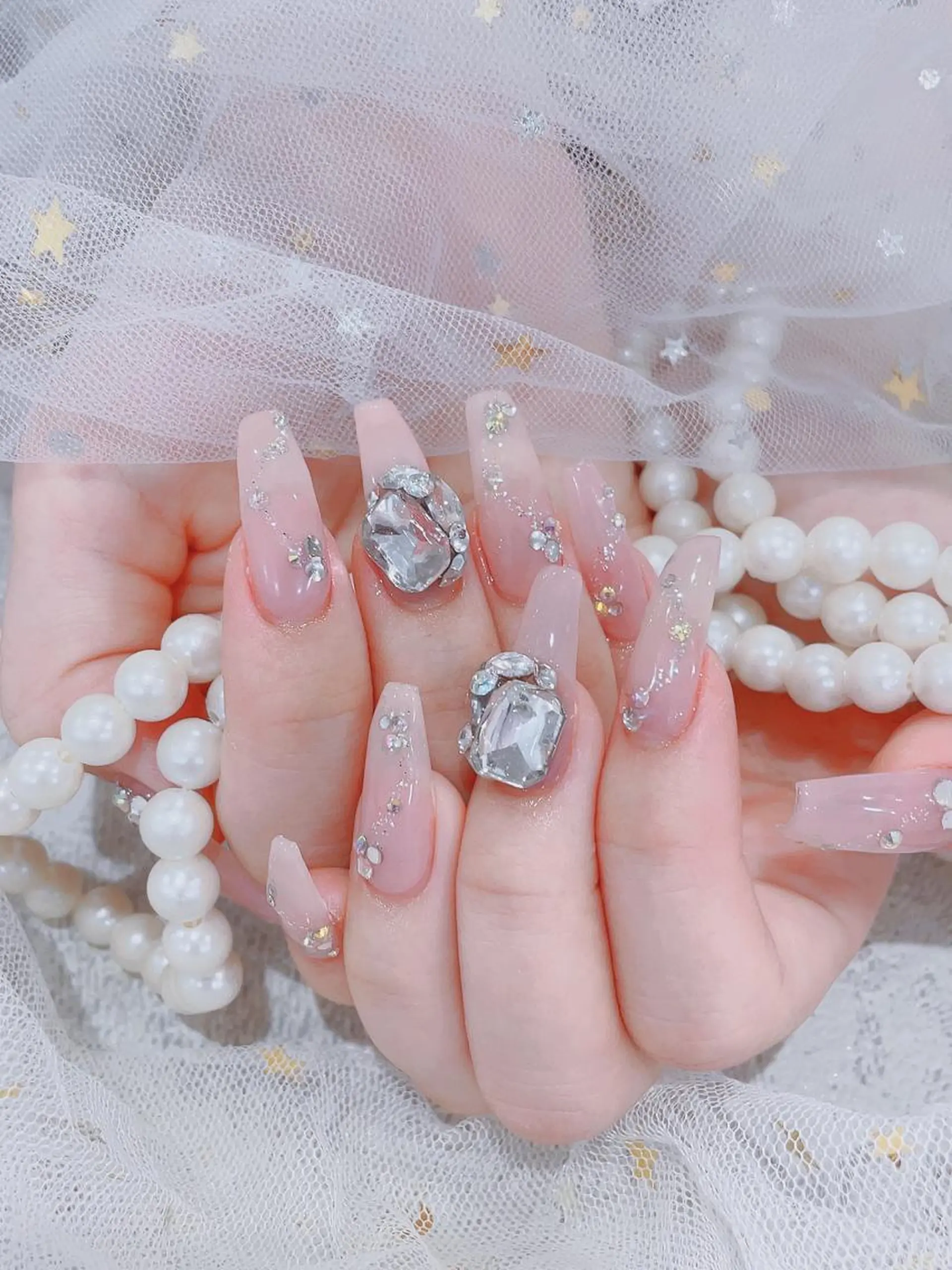 ロング ネイル ハンドネイル cho nailのネイルデザイン