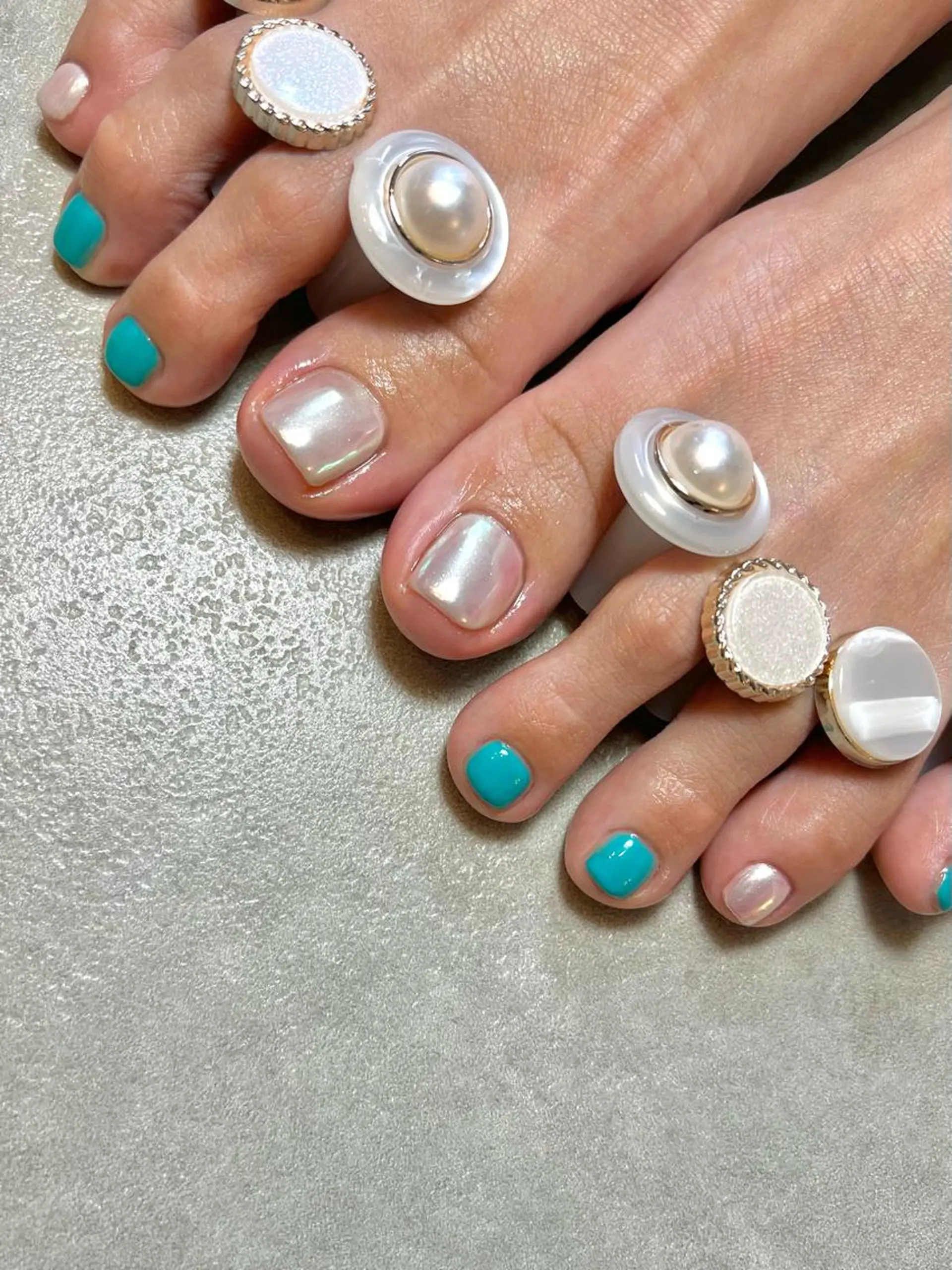 ネイル ミラーネイル ワンカラーネイル フットネイル Nail Salon&School REPLENDA所属・REPLENDA/ azusa(石井梓)のネイルデザイン