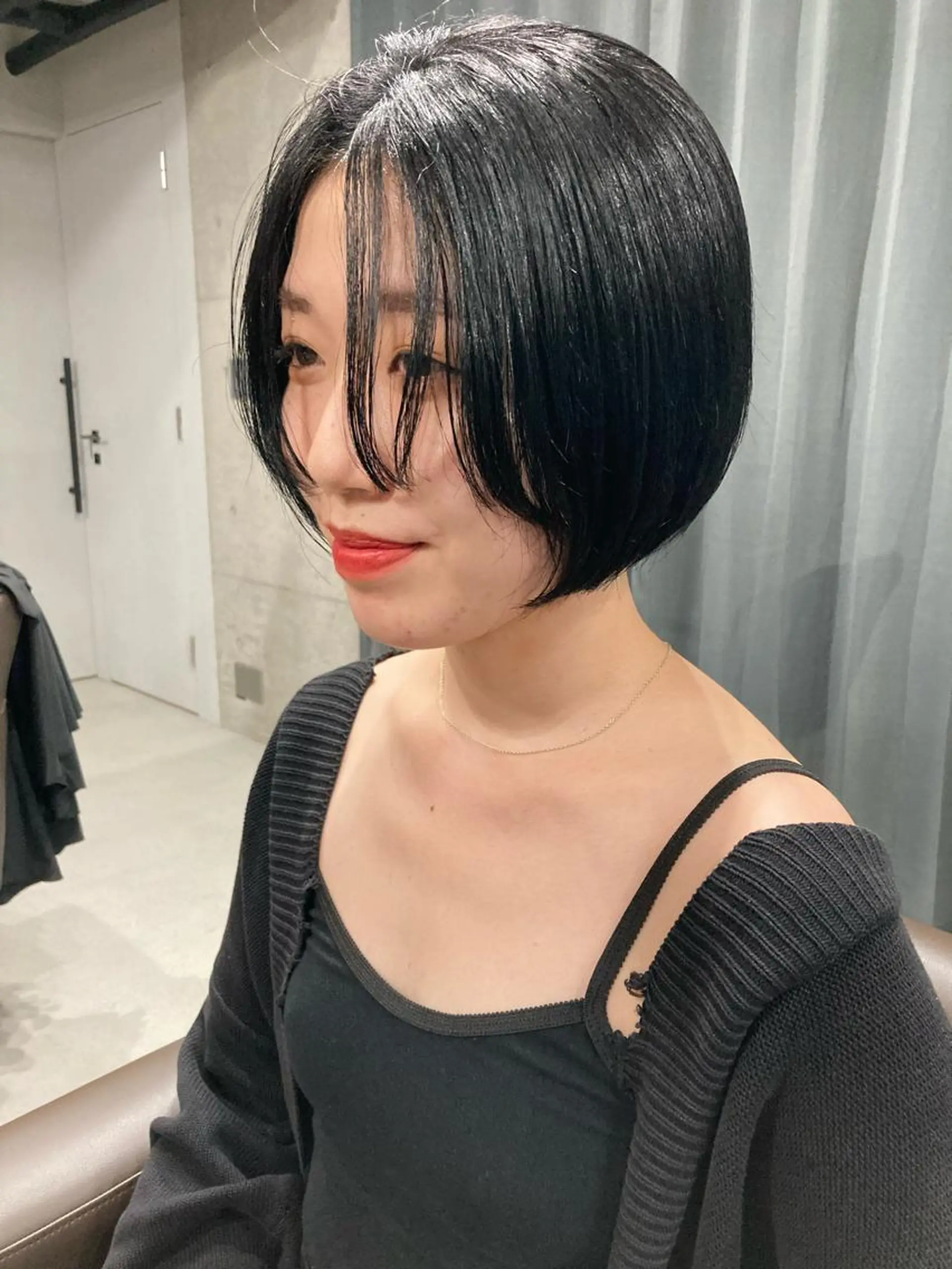 ショート カット ロングパーマ木村 ボブパーマのヘアスタイル