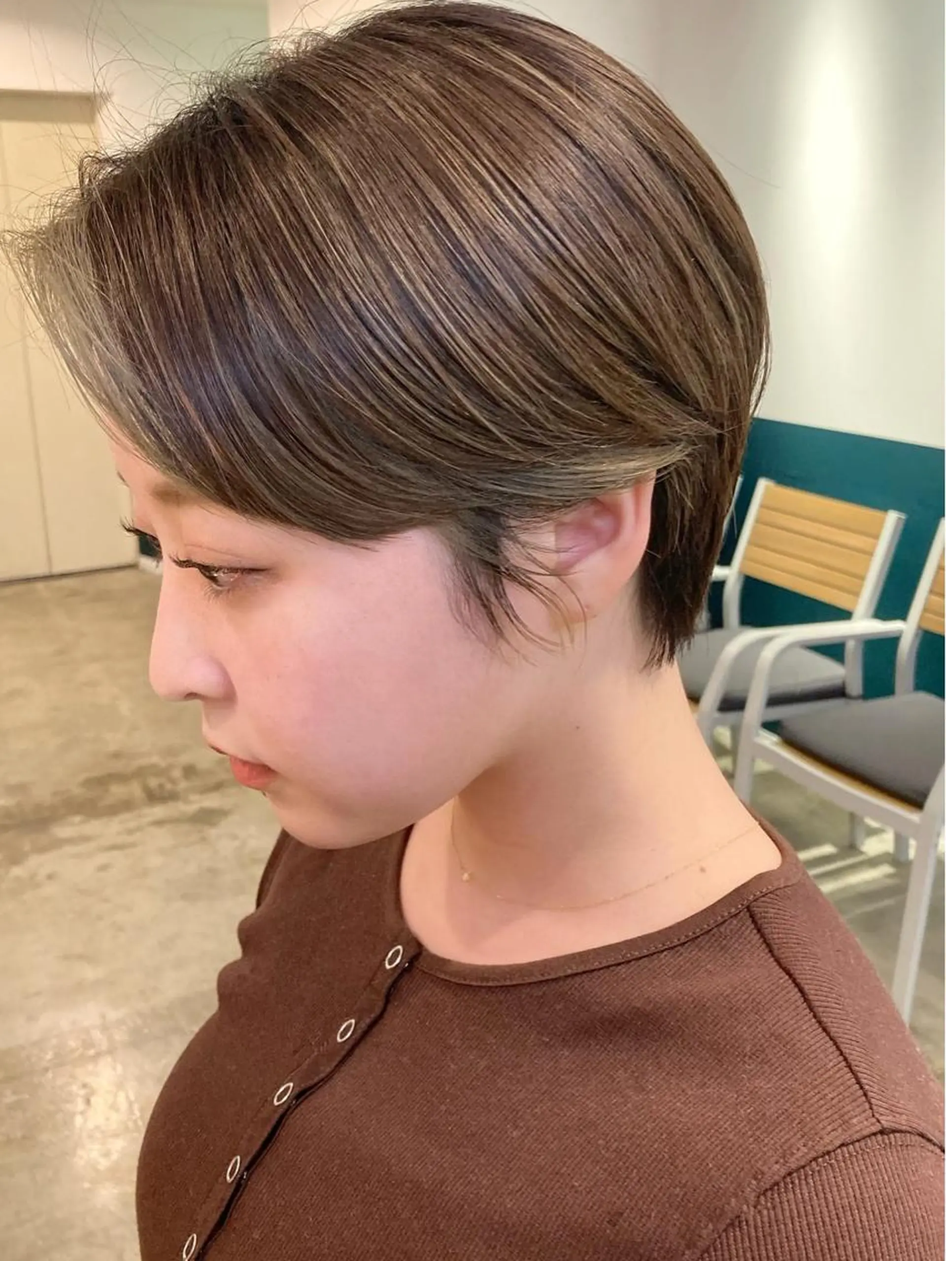 ショート ミストバング ボブ ハイライト カット ヘアカラー カラーリスト菅野 竜矢🌈のヘアスタイル