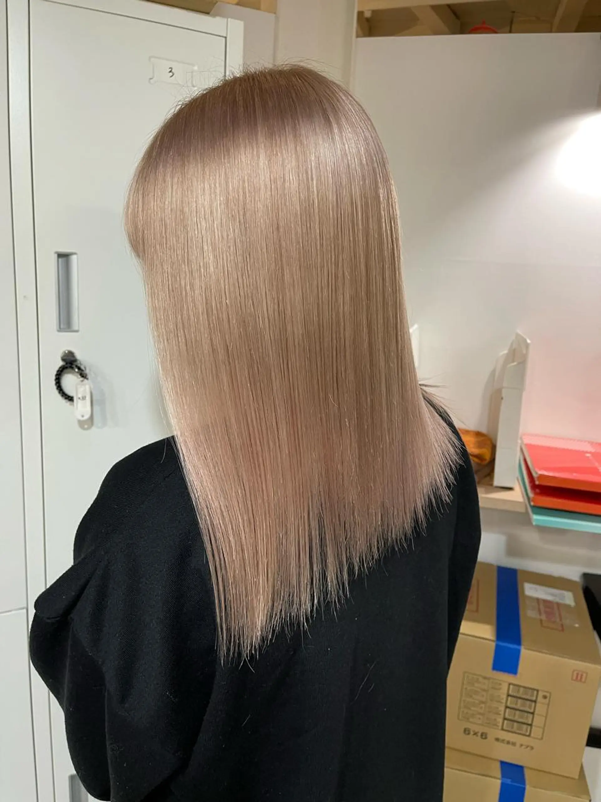 ミディアム カラー ベージュカラー ブロンド ブロンドベージュ ヘアカラー トリートメント ✂️大門 巧✂️ LAFF難波店のヘアスタイル