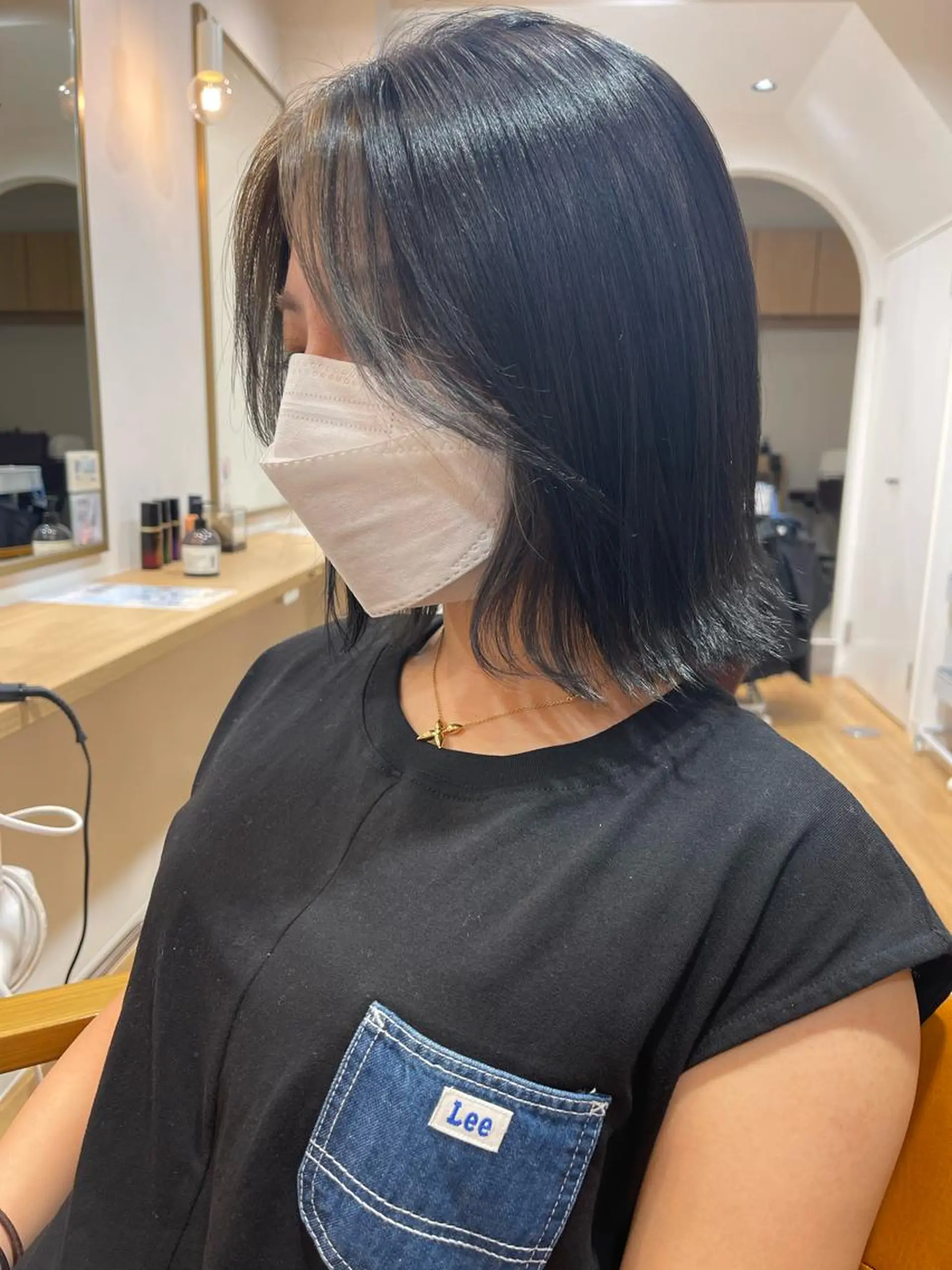 カラー ミストバング  フェイスフレーミング noa  🦋 ブリーチ/暖色のヘアスタイル