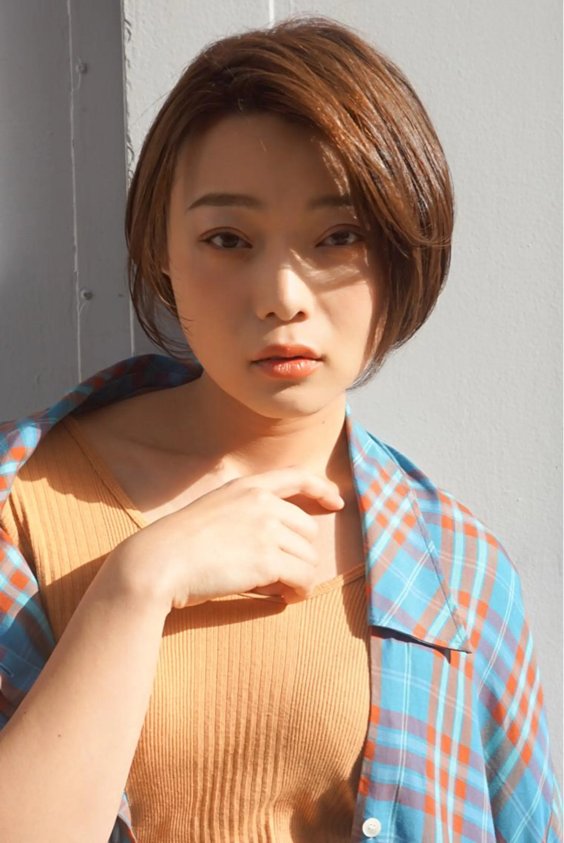 ショート カラー パーマ granew所属・美艶ボブ 石井一成のヘアスタイル