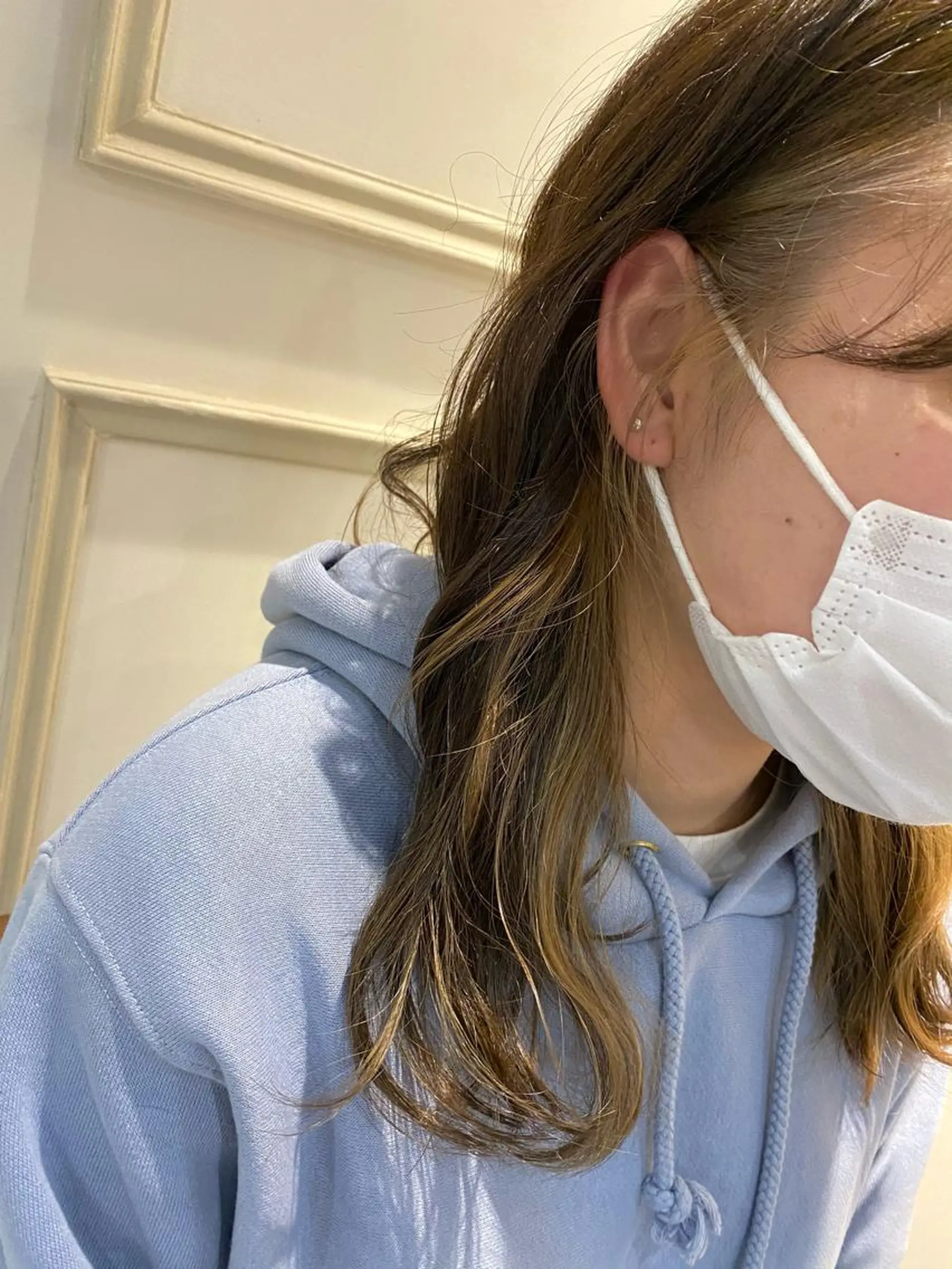 ミディアム カラー ベージュカラー ヘアカラー 川越 輝梨奈のヘアスタイル