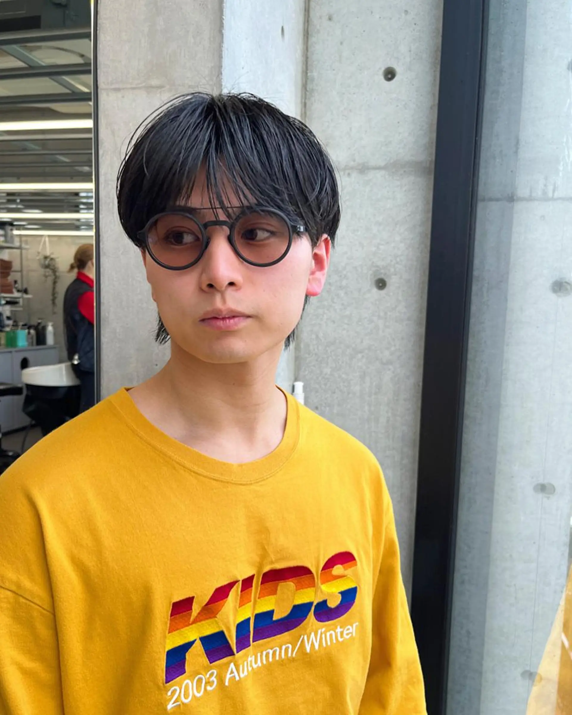 ショート メンズ カット ダブルカラー/ ケアブリーチ/クニトのヘアスタイル