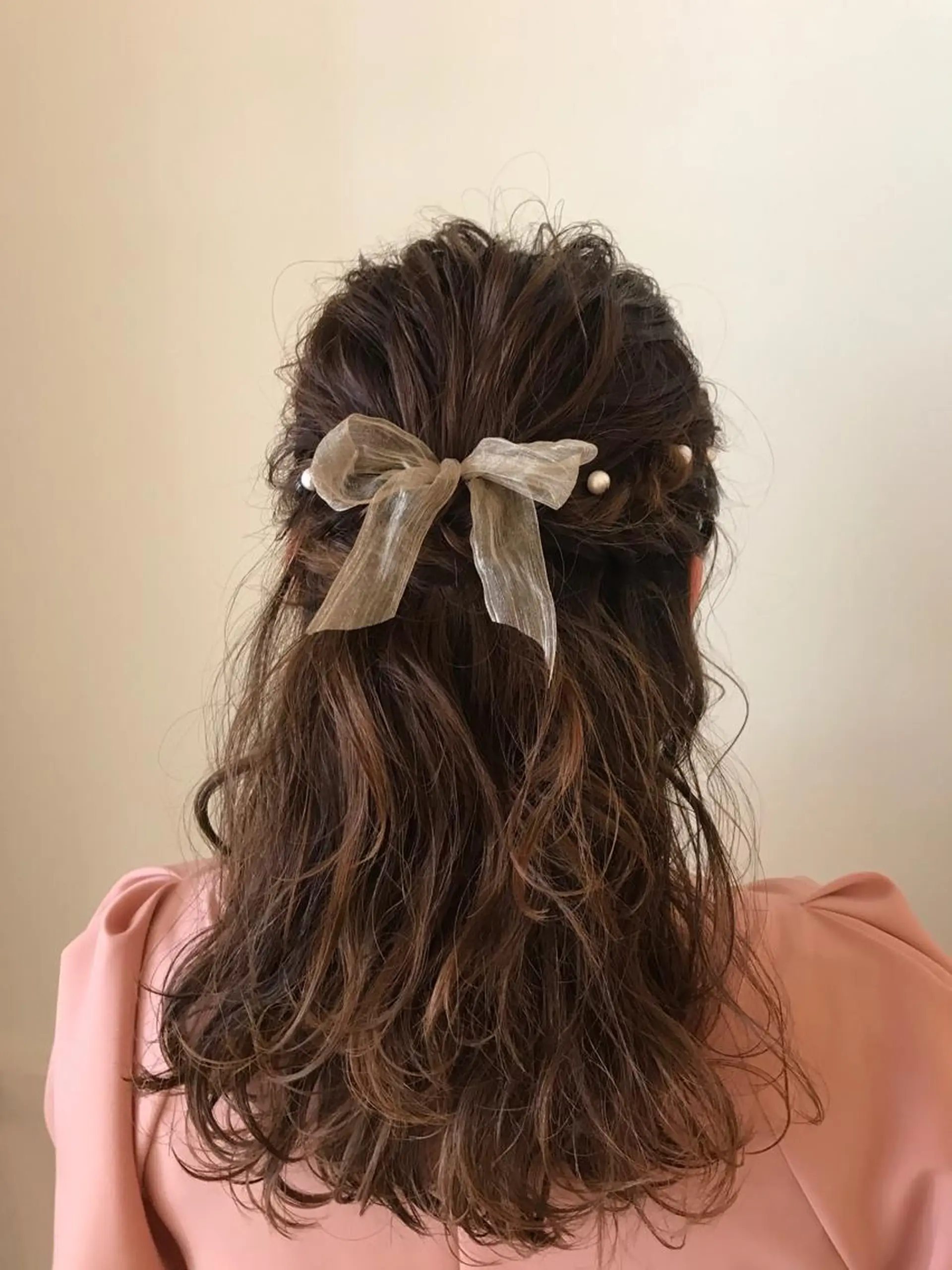 セミロング ヘアアレンジ 結婚式・ブライダル 清水 ちひろ ✄トップスタイリストのヘアスタイル