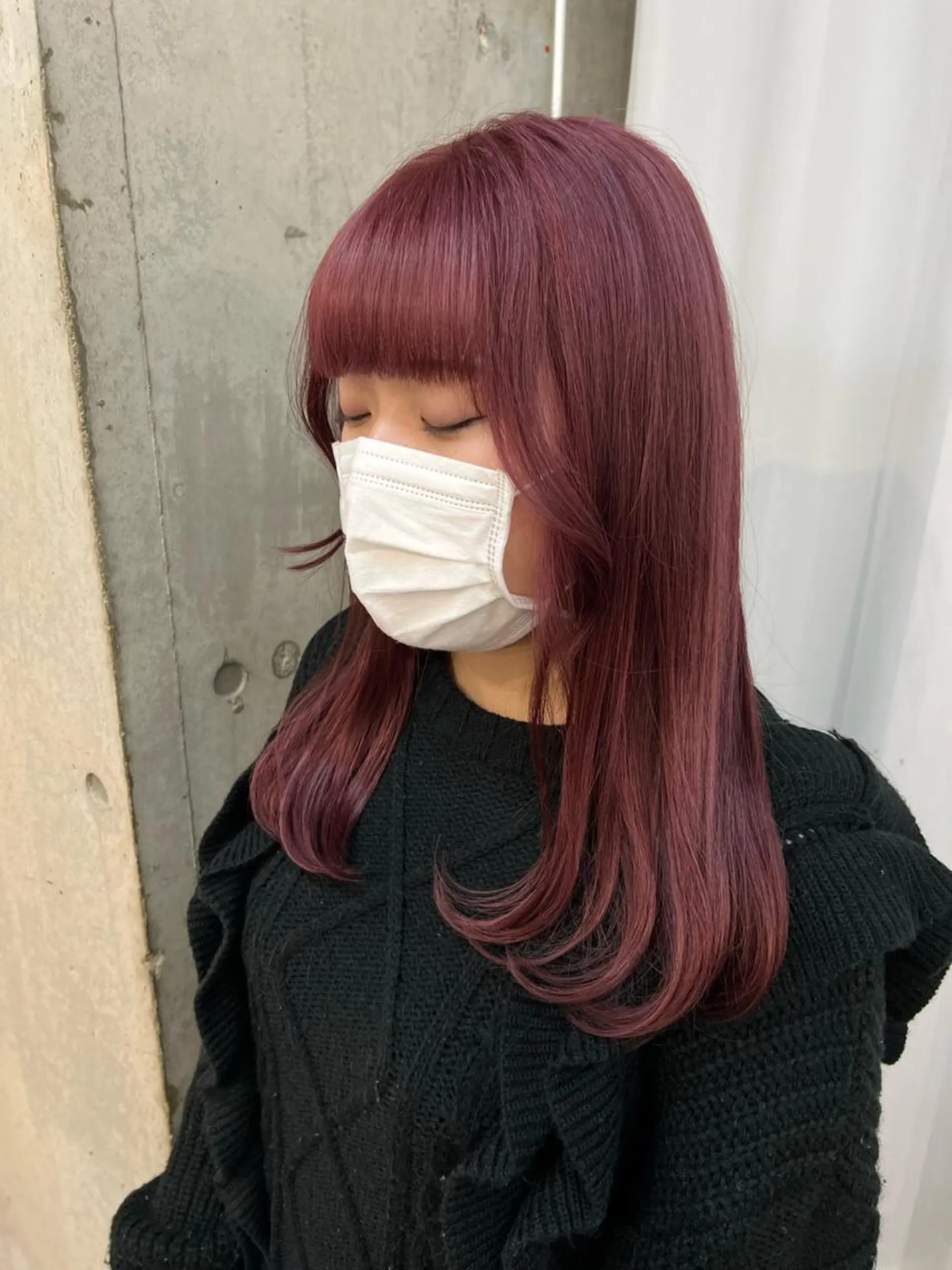 セミロング カラー レッドカラー ヘアカラー Ayaka🩰🎀 ガーリー/暖色♡のヘアスタイル