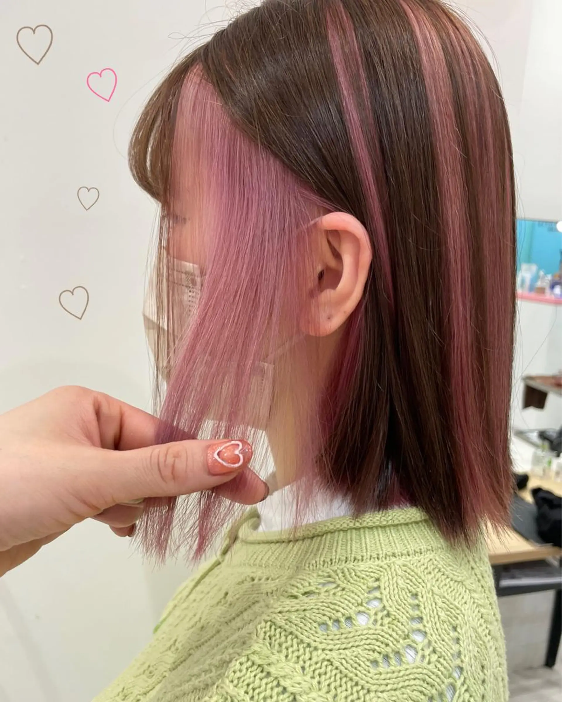 カラー ピンクカラー EMANON新宿東口所属・新宿駅近♡個室 ♡関口三都季🌜のヘアスタイル