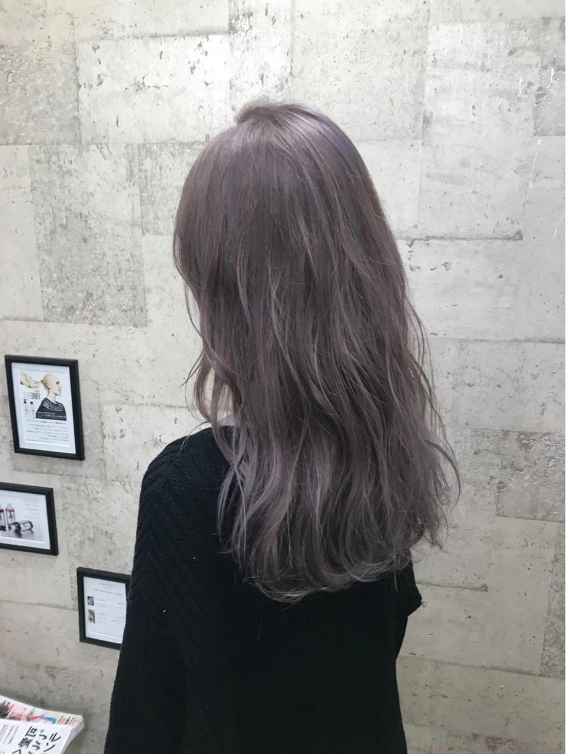 セミロング カラー パープルカラー インナーカラー/天神 ブリーチ/吉田のヘアスタイル