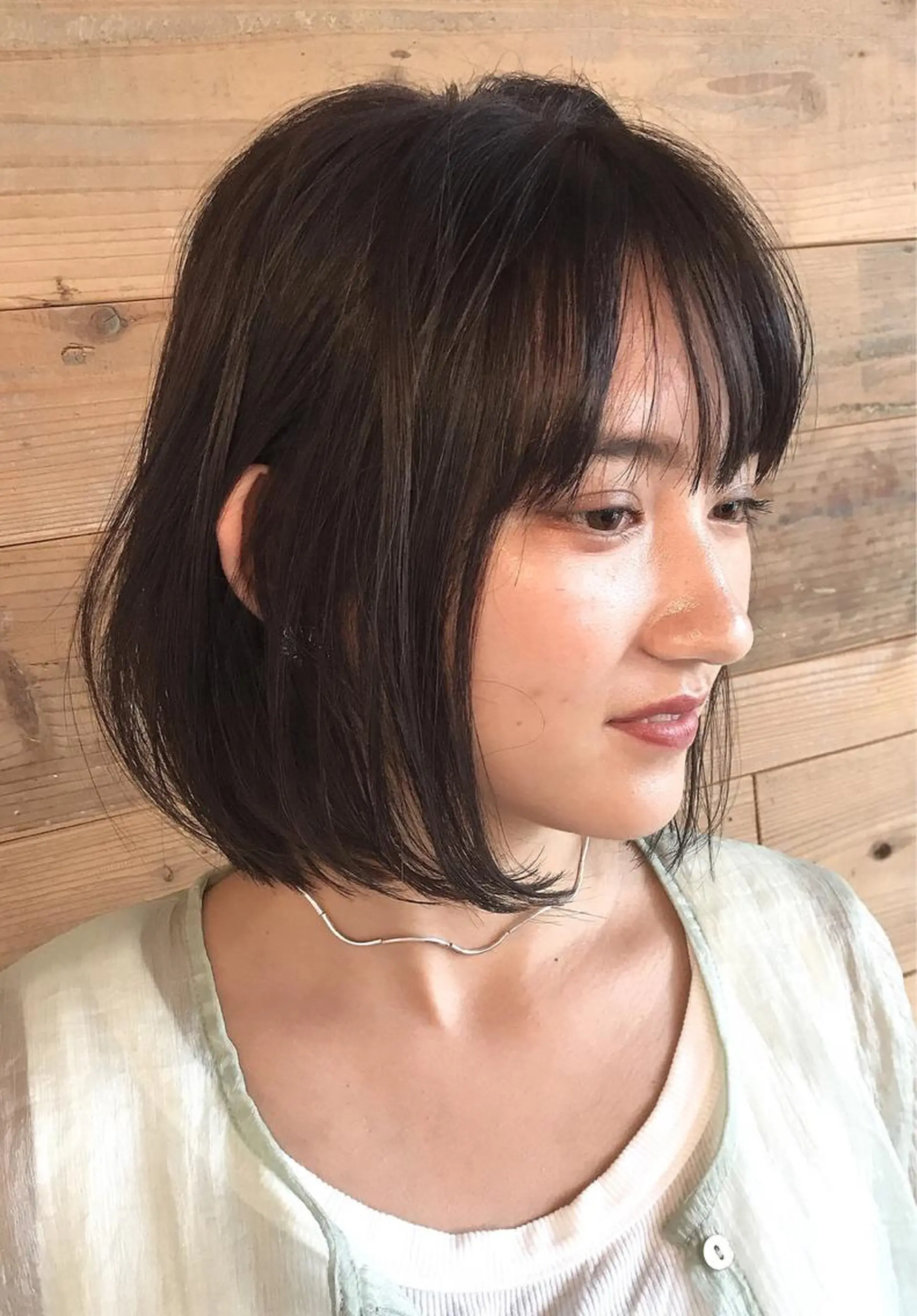 ミディアム カラー ボブ 外ハネヘア 🍒【Lib】 AIRI　🍒のヘアスタイル