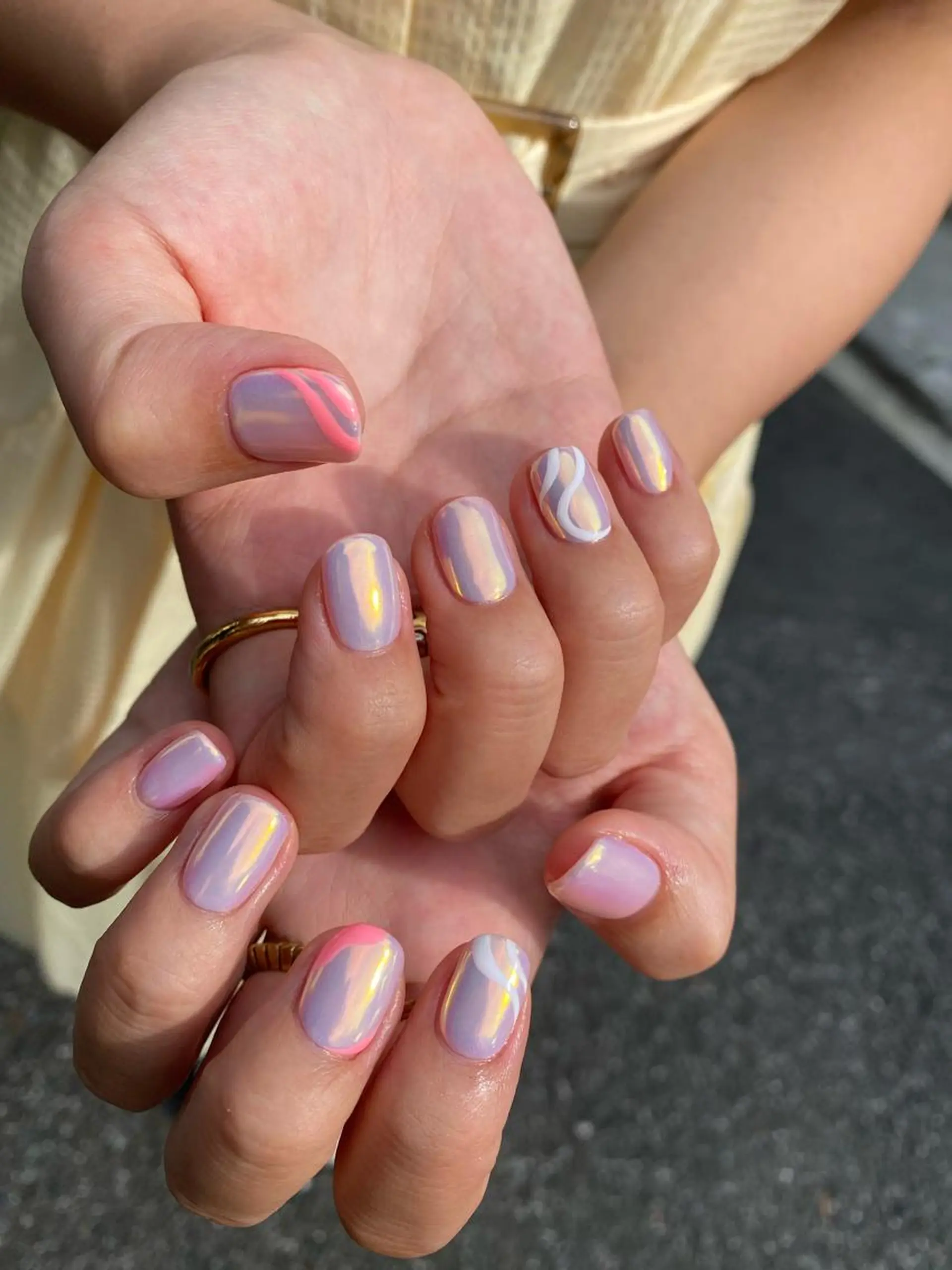 ネイル オーロラネイル 🌼大西洋子 laughl🌼のネイルデザイン