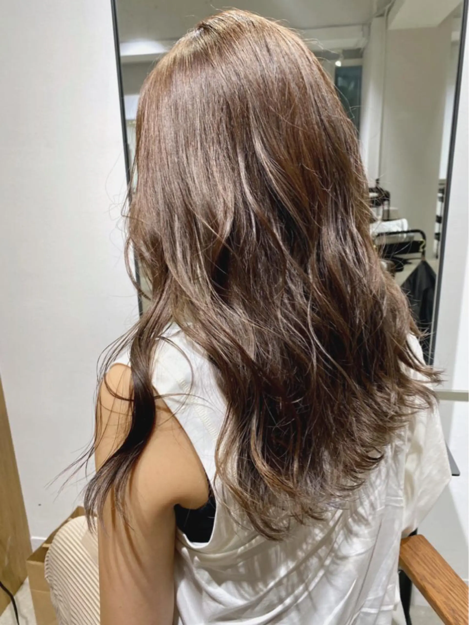 ロング カラー カット ヘアカラー トリートメント 藤野なつえ ナチュラルのヘアスタイル
