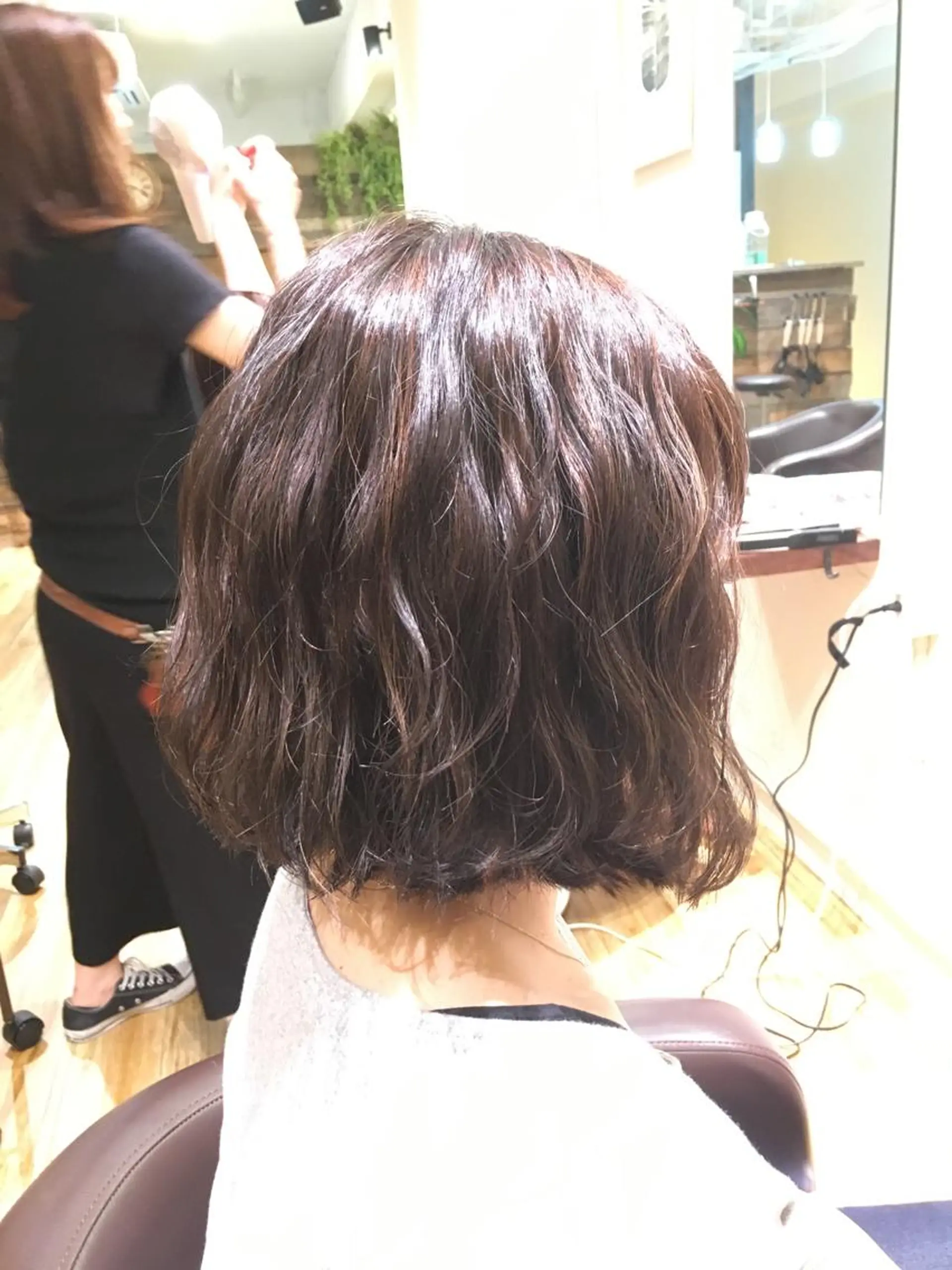 ショート カラー グレージュ ラベンダーカラー ラベンダーグレージュ ラベンダーグレー トリートメント 仁 ジンのヘアスタイル