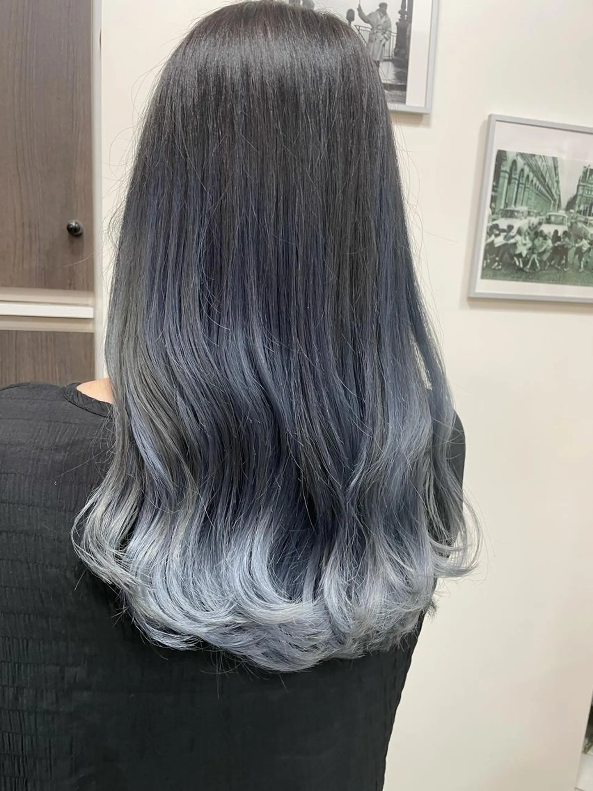 ロング カラー カット ヘアカラー トリートメント 平 ちひろのヘアスタイル