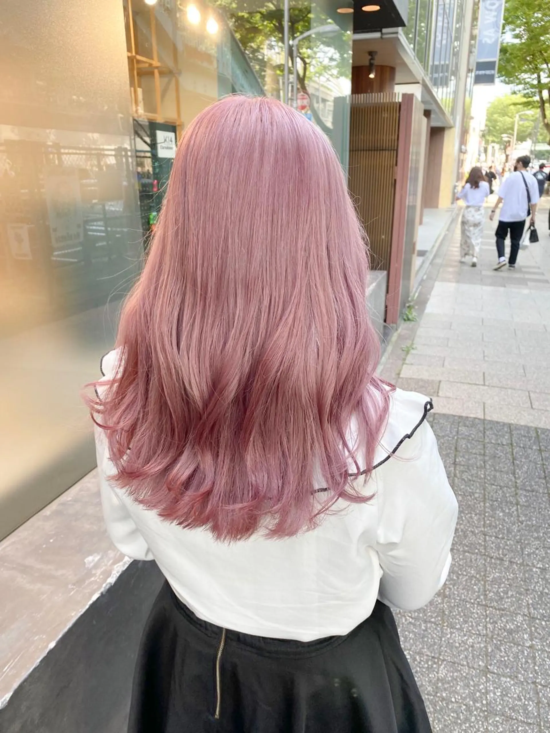 ロング カラー 切りっぱなしボブ/ 縮毛矯正/新宿/航輝のヘアスタイル