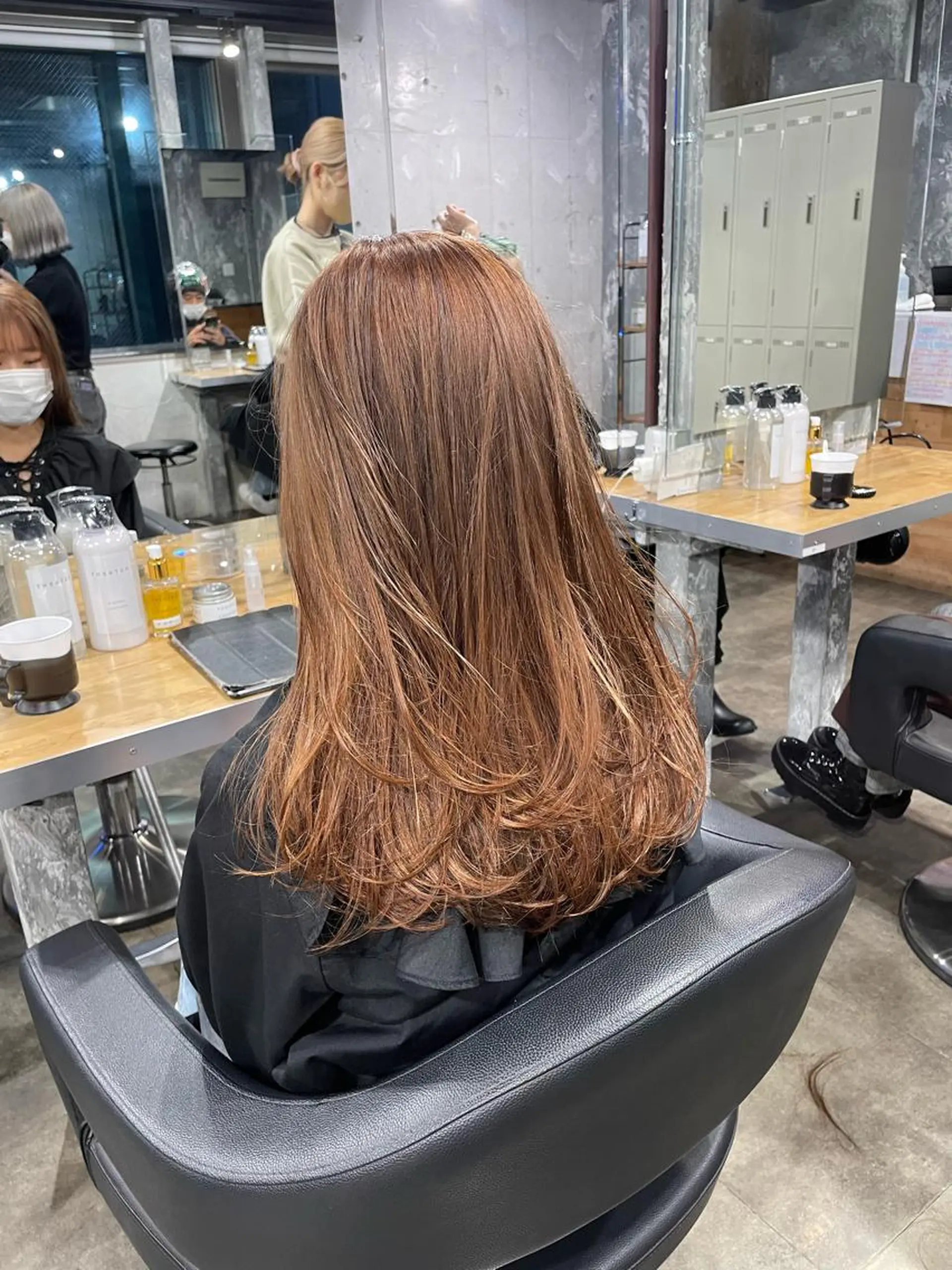 ロング カラー ヘアカラー トリートメント ヘッドスパ ヘアセット I'S.横浜所属・赤み消しカラー 🍀JUNKIのヘアスタイル