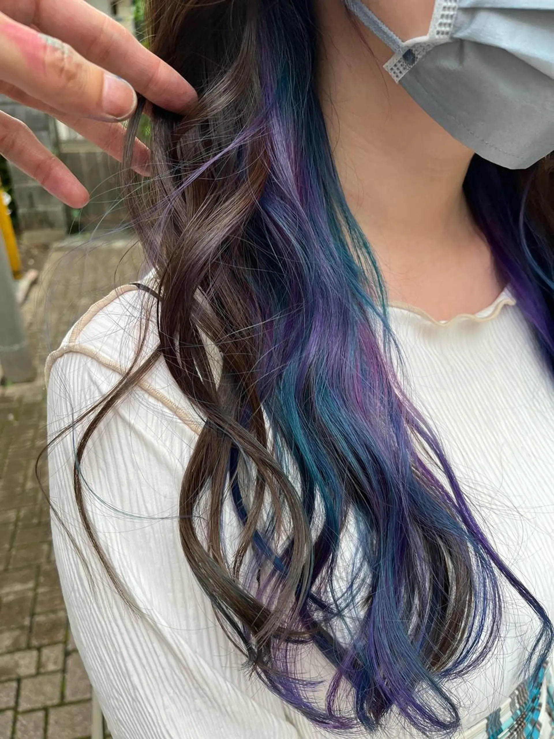 ロング カラー ショートボブ アッシュ バレイヤージュ ミストバング ベージュカラー カット ヘアカラー トリートメント 原宿サロン代表 デザインカラー伊藤卓のヘアスタイル