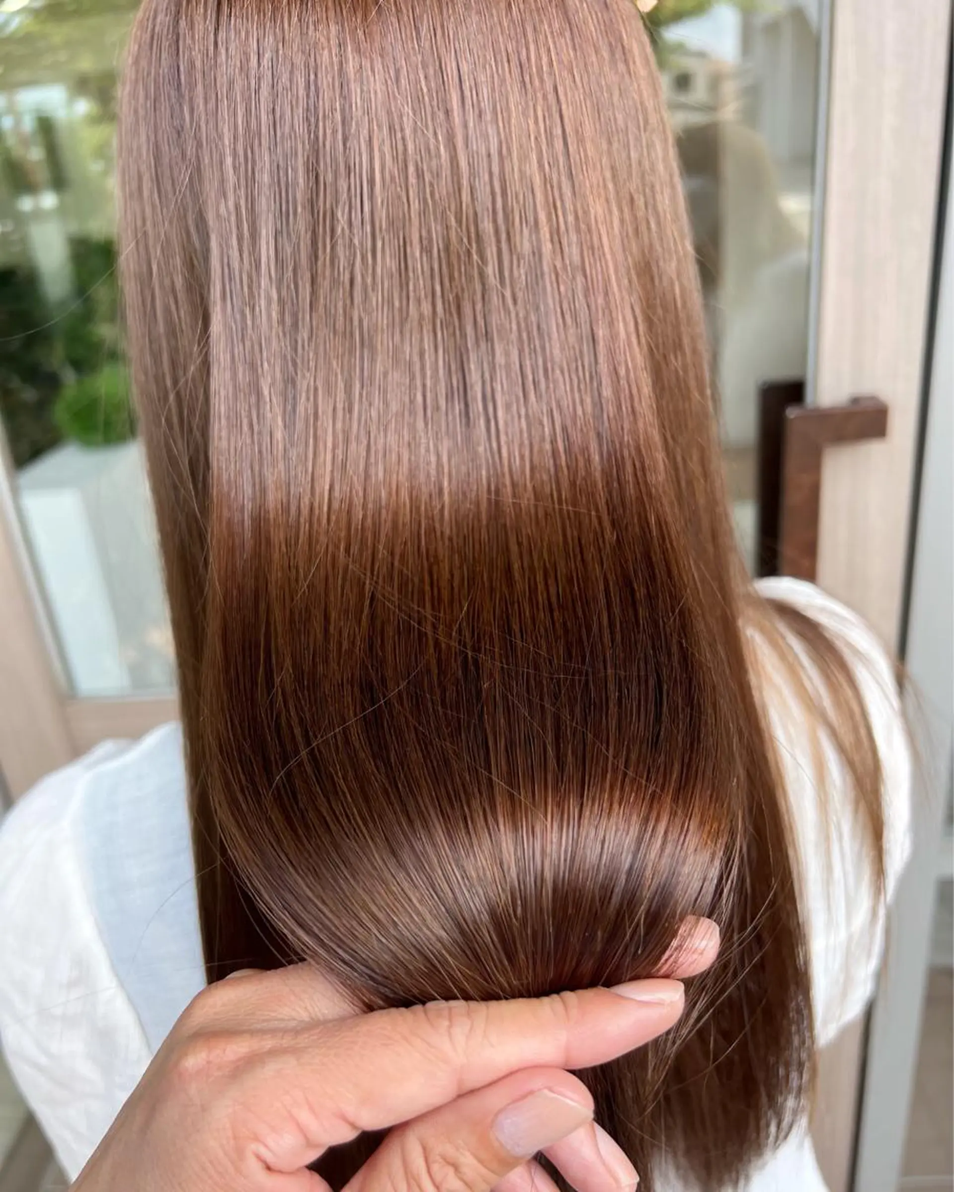 ロング ヘアカラー トリートメント ツヤ髪質改善 💜れいな💜のヘアスタイル