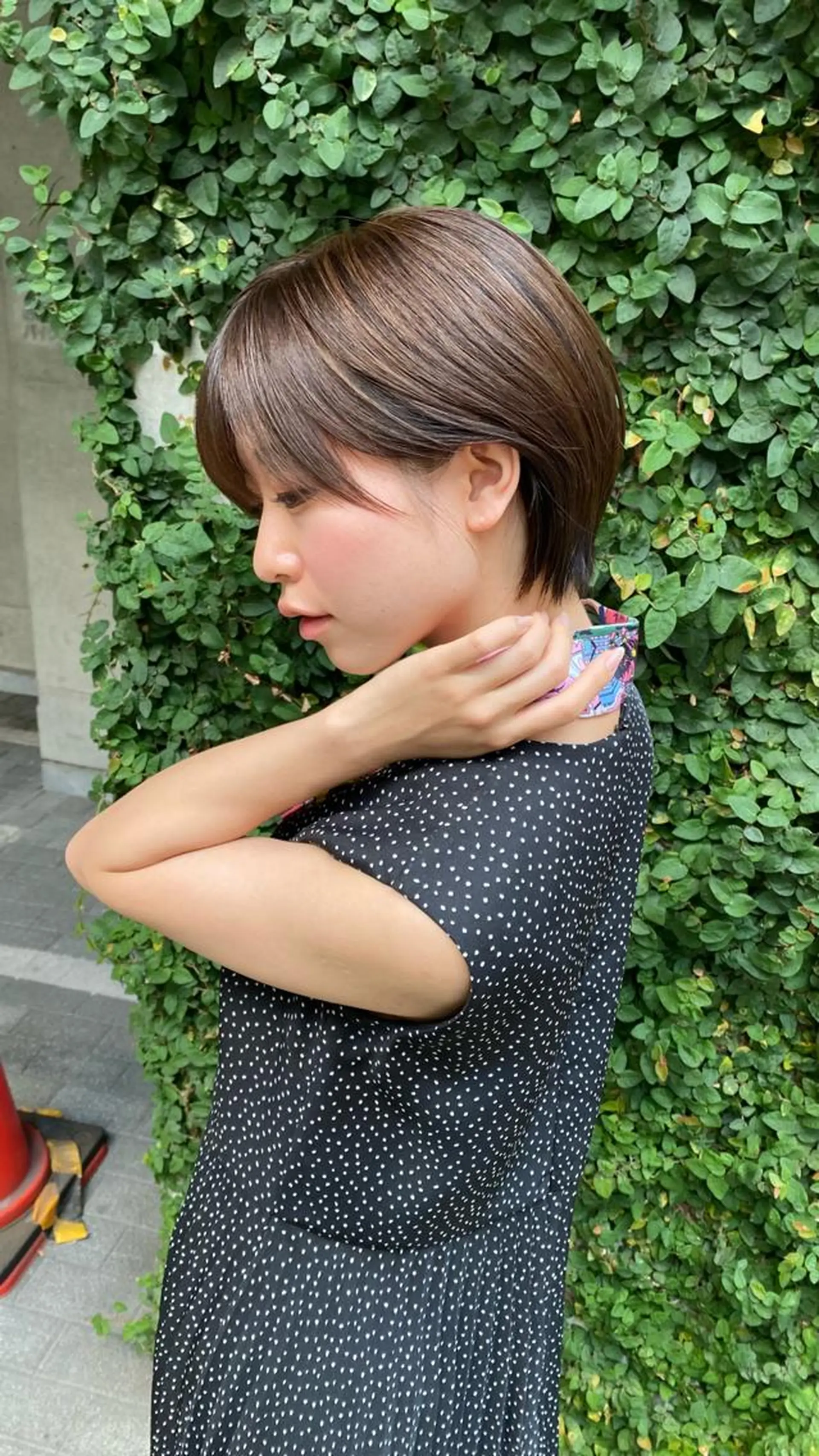 ショート カラー ショートボブ オリーブカラー ボブ ショートヘア ioe 茶屋町のヘアスタイル