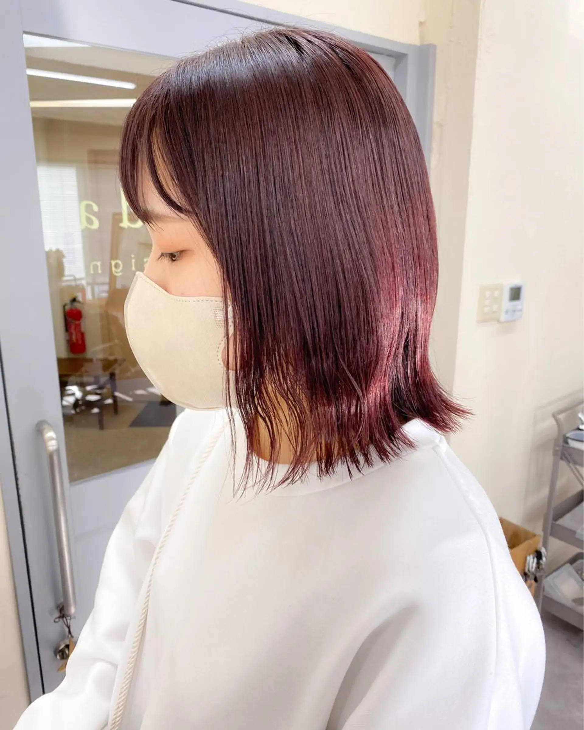ミディアム カラー ブラウンカラー ピンクカラー ピンクブラウン ヘアカラー レイヤー暖色カラー 池袋Yamamotoのヘアスタイル