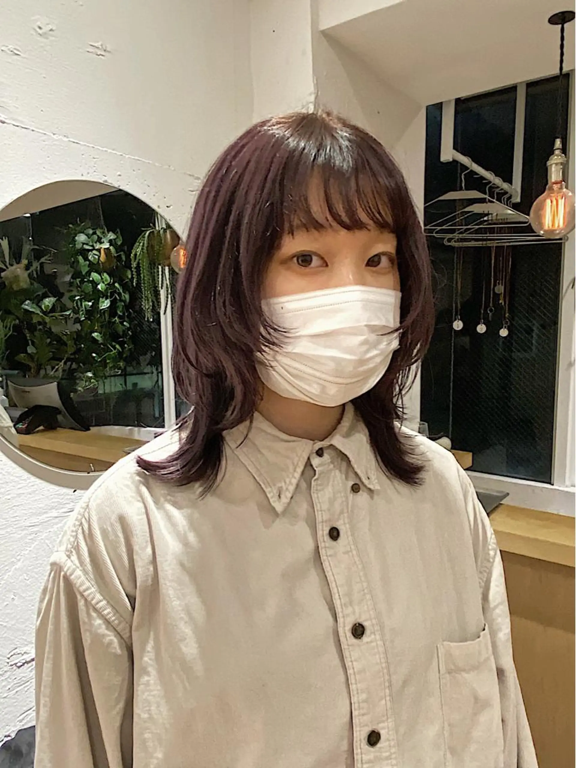 ミディアム カラー グレージュ ラベンダーカラー ラベンダーグレージュ ラベンダーグレー レイヤーカット Lomalia 🤍🫧/makoのヘアスタイル