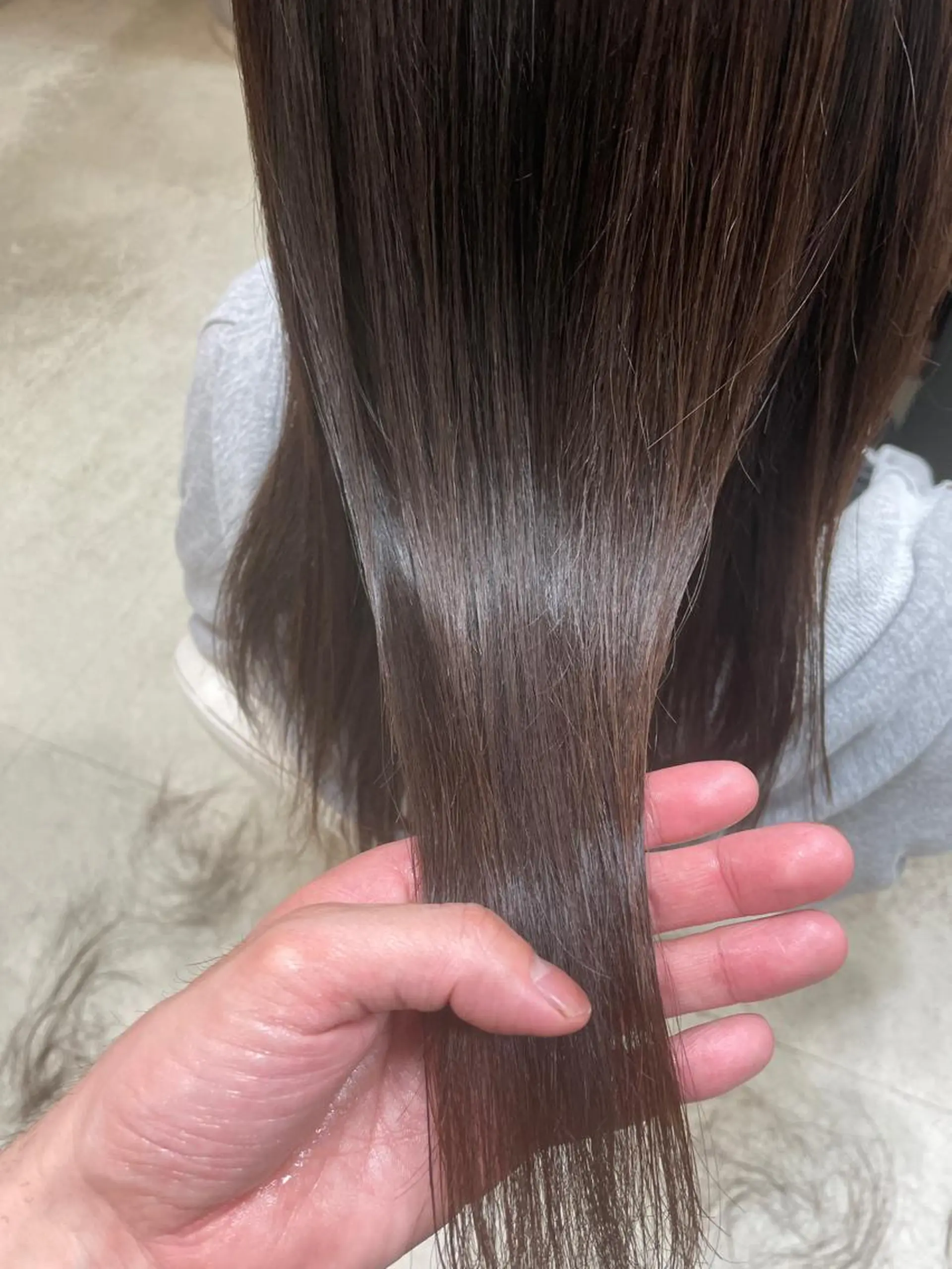 ロング カット ヘアカラー 縮毛矯正 le. pidorgeのヘアスタイル