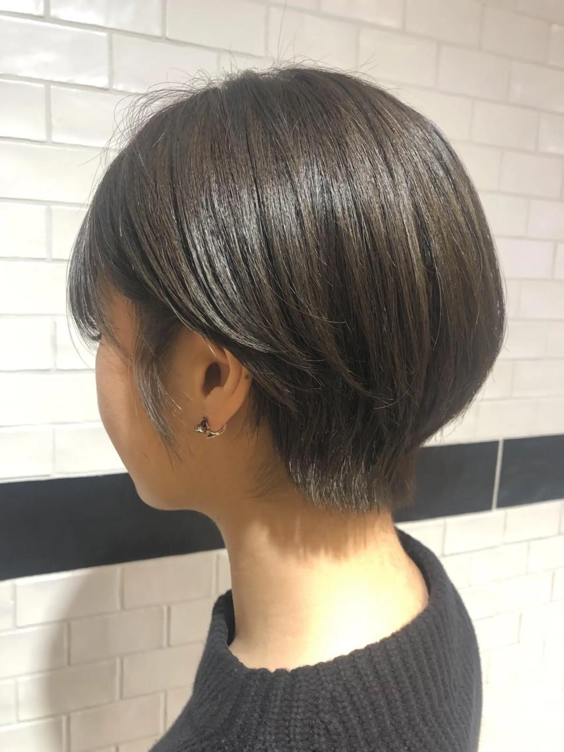 ショート カラー アッシュ ベージュカラー ショートヘア カット トリートメント ショート・ボブ／ CHIEのヘアスタイル