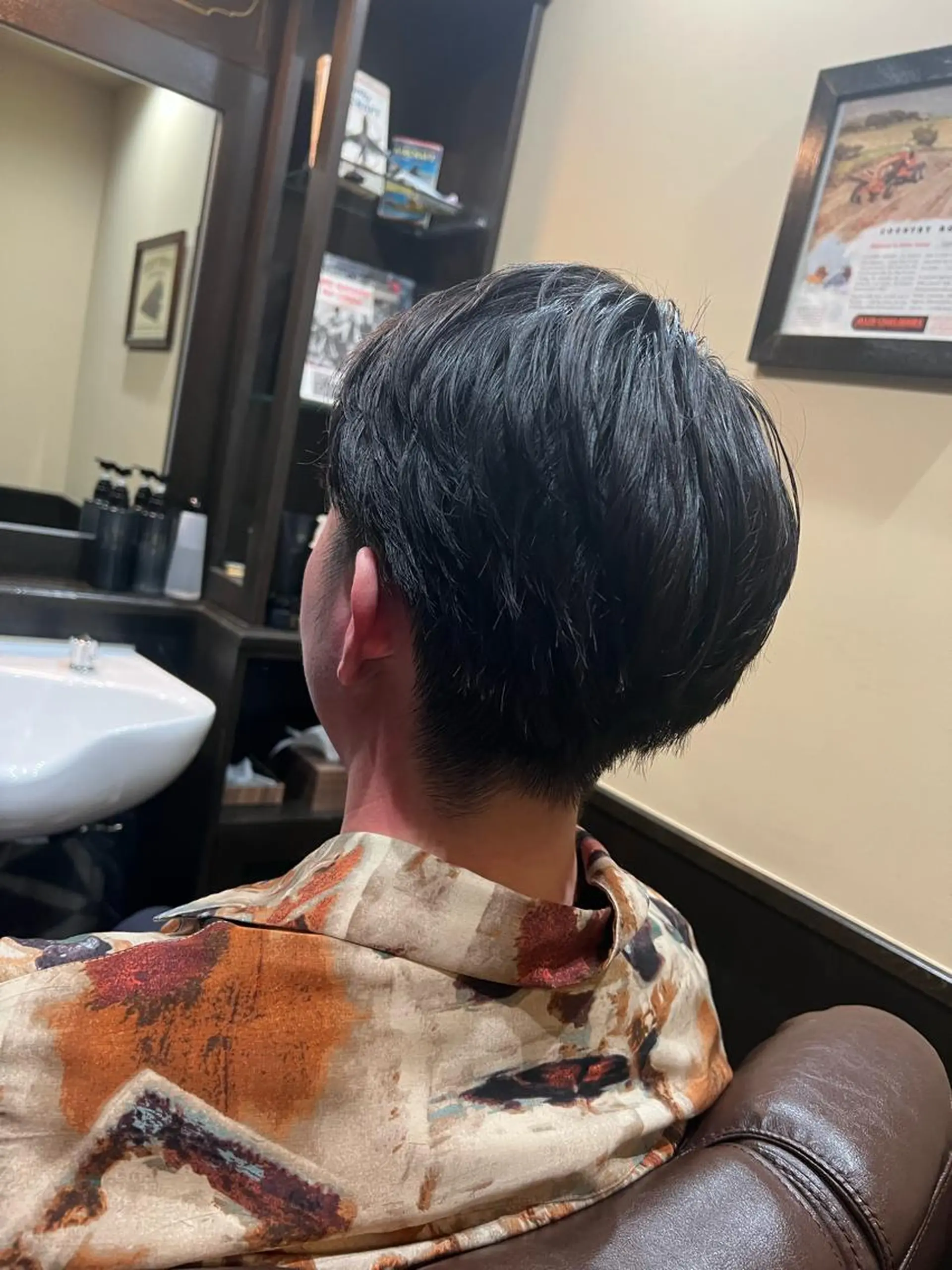 ミディアム パーマ ミディアムパーマ ニュアンスパーマ EN  Barber shop 渋谷　青山通り本店所属・猪井 明のヘアスタイル