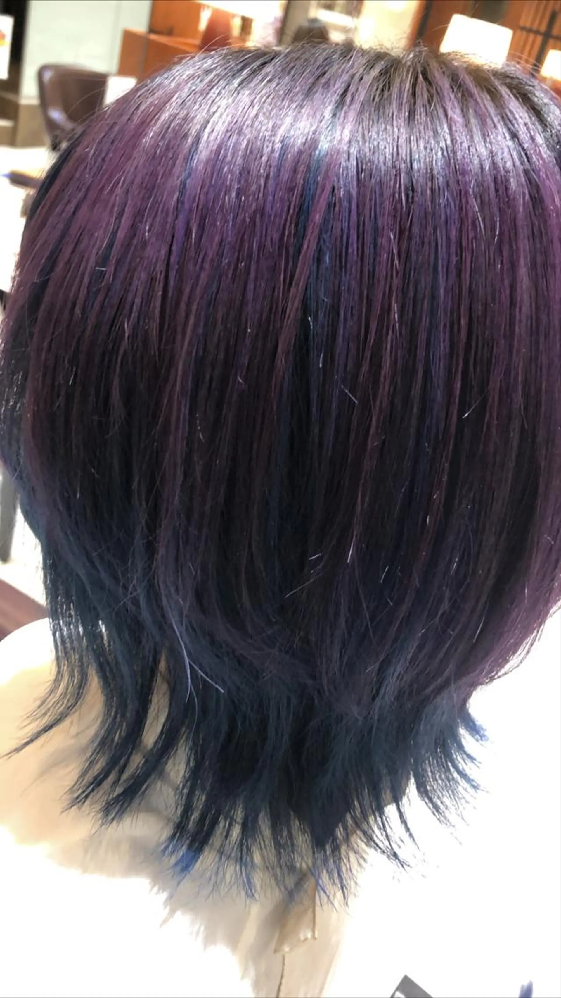 ミディアム ウルフカット ヘアカラー トリートメント イーラ栄所属・Topstylist 髪質改善縮毛矯正山本のヘアスタイル