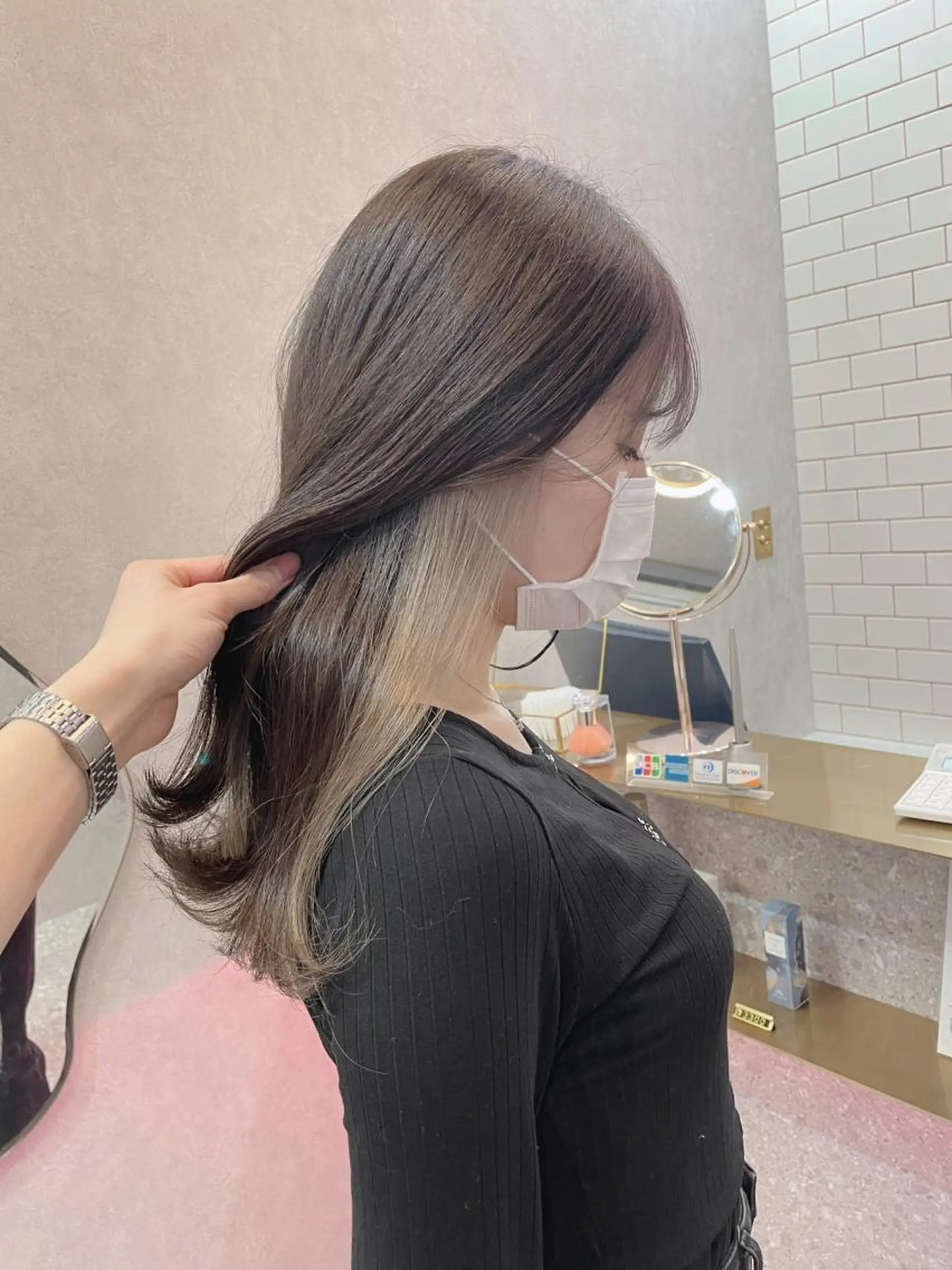 ロング カラー ヘアアレンジ カット ヘアカラー トリートメント yuuto🌈 艶髪ダブルカラーのヘアスタイル