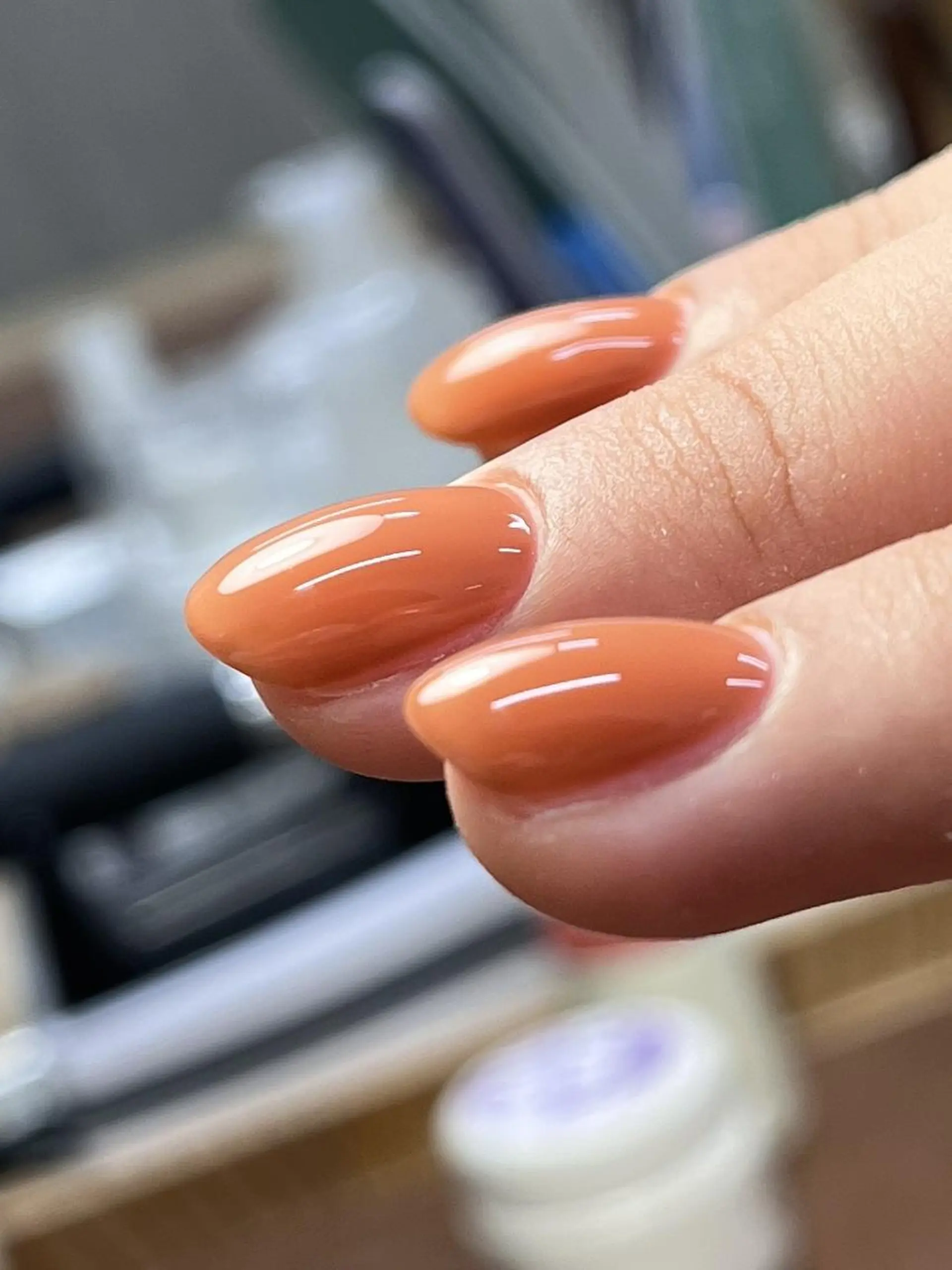 ネイル ワンカラーネイル オレンジ シンプルネイル ハンドネイル ToliyDeliy Nail Salonのネイルデザイン