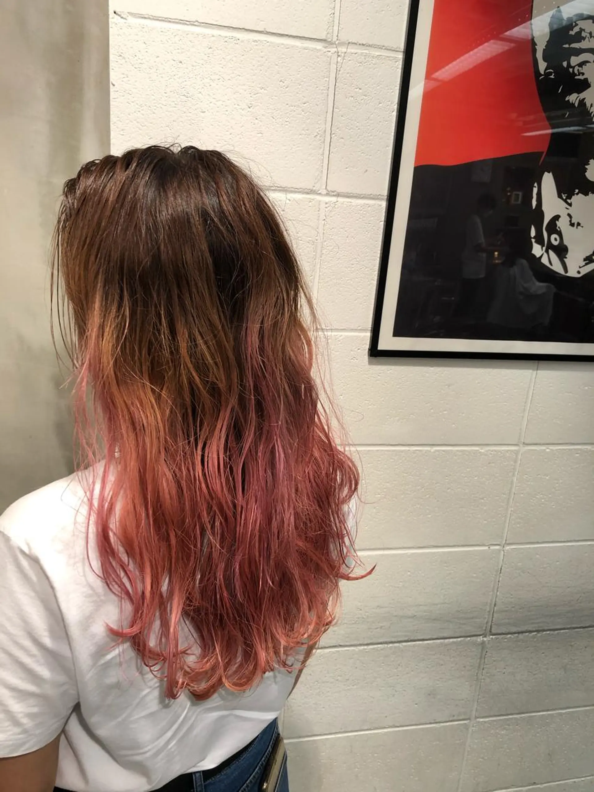 ロング カラー ピンクカラー カット ヘアカラー ROBOT   PLUS所属・大野 悠平のヘアスタイル