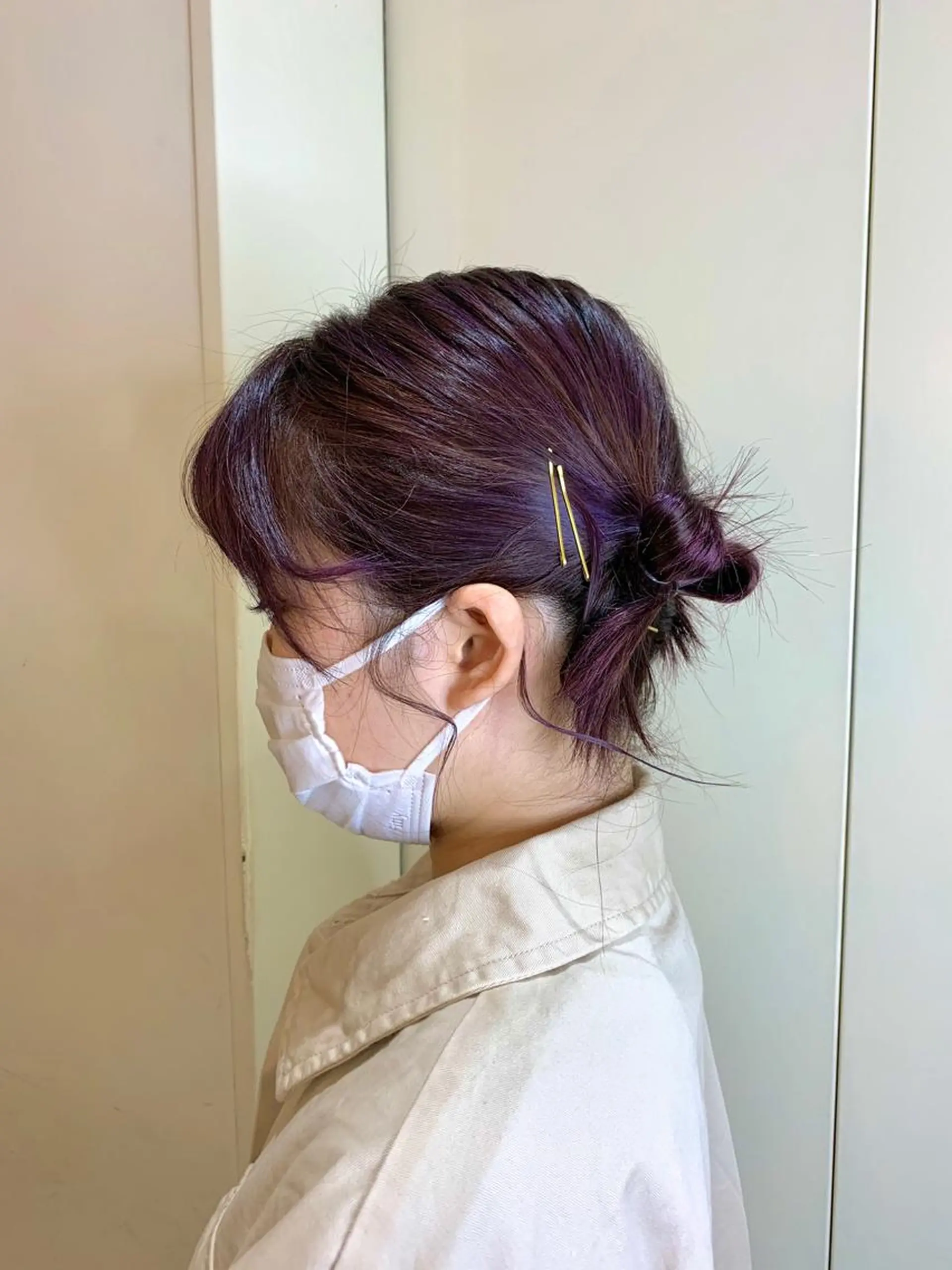 カラー ヘアアレンジ ブリーチ ハイトーンカラー 桃果 momokaのヘアスタイル