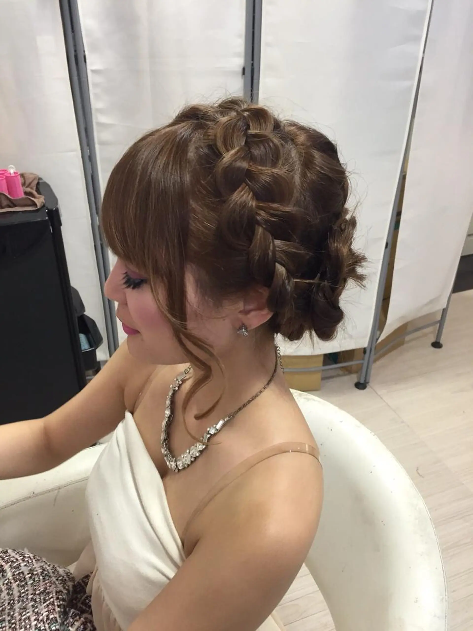 ミディアム ヘアアレンジ GLOSS 心斎橋 山上のヘアスタイル